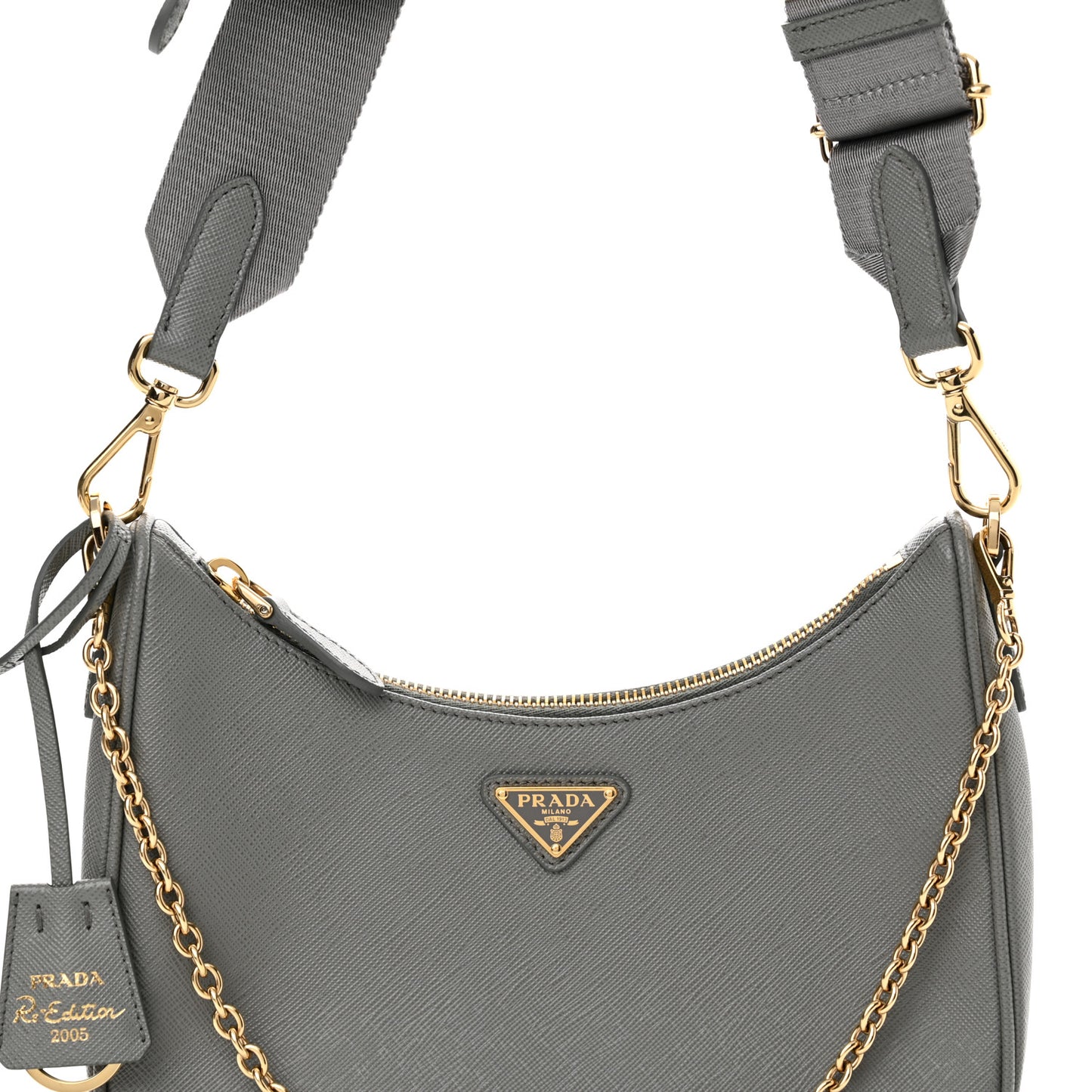 Saffiano Lux Re-Edition 2005 Shoulder Bag Slate