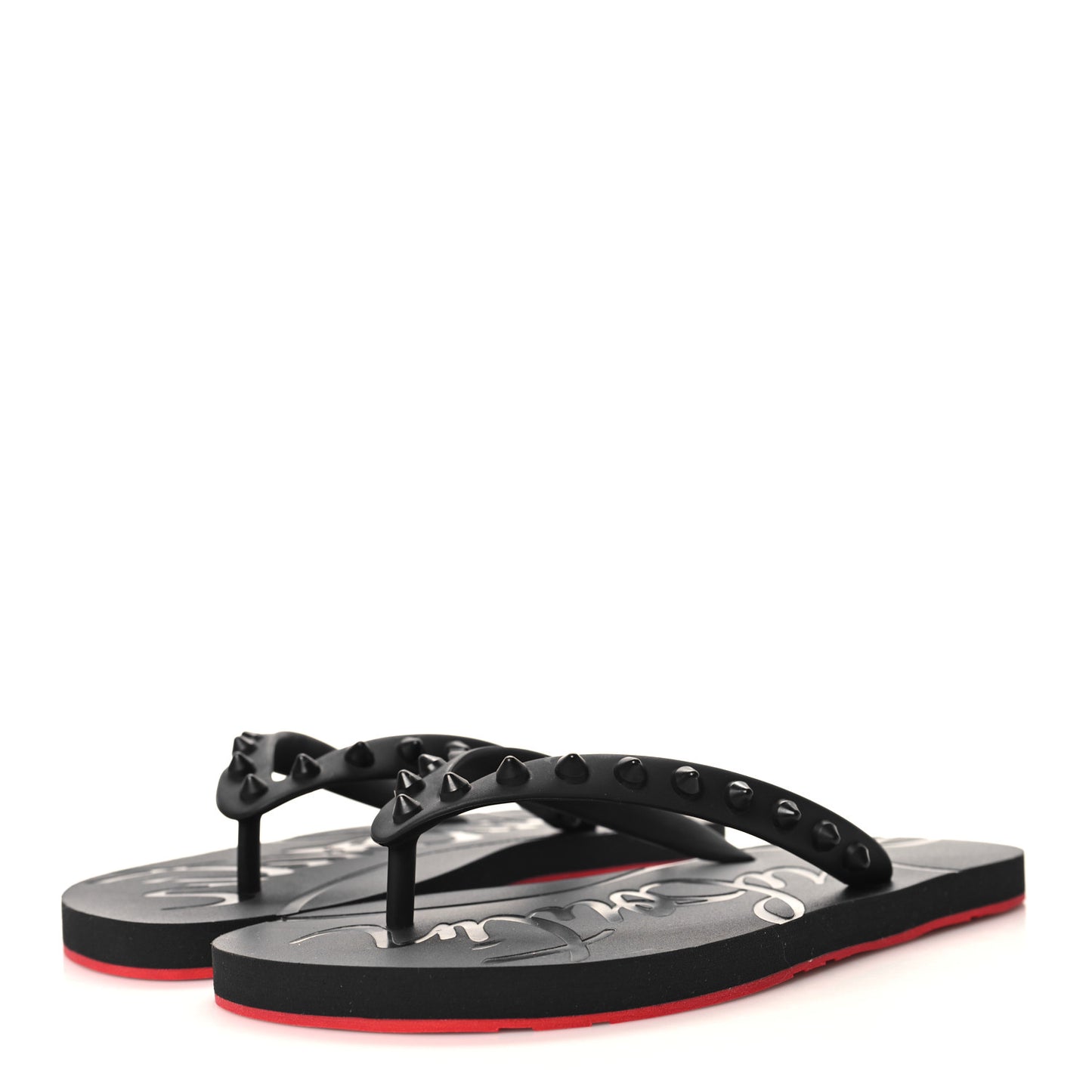 Rubber Spike Loubi Donna Flip Flop 35 Black