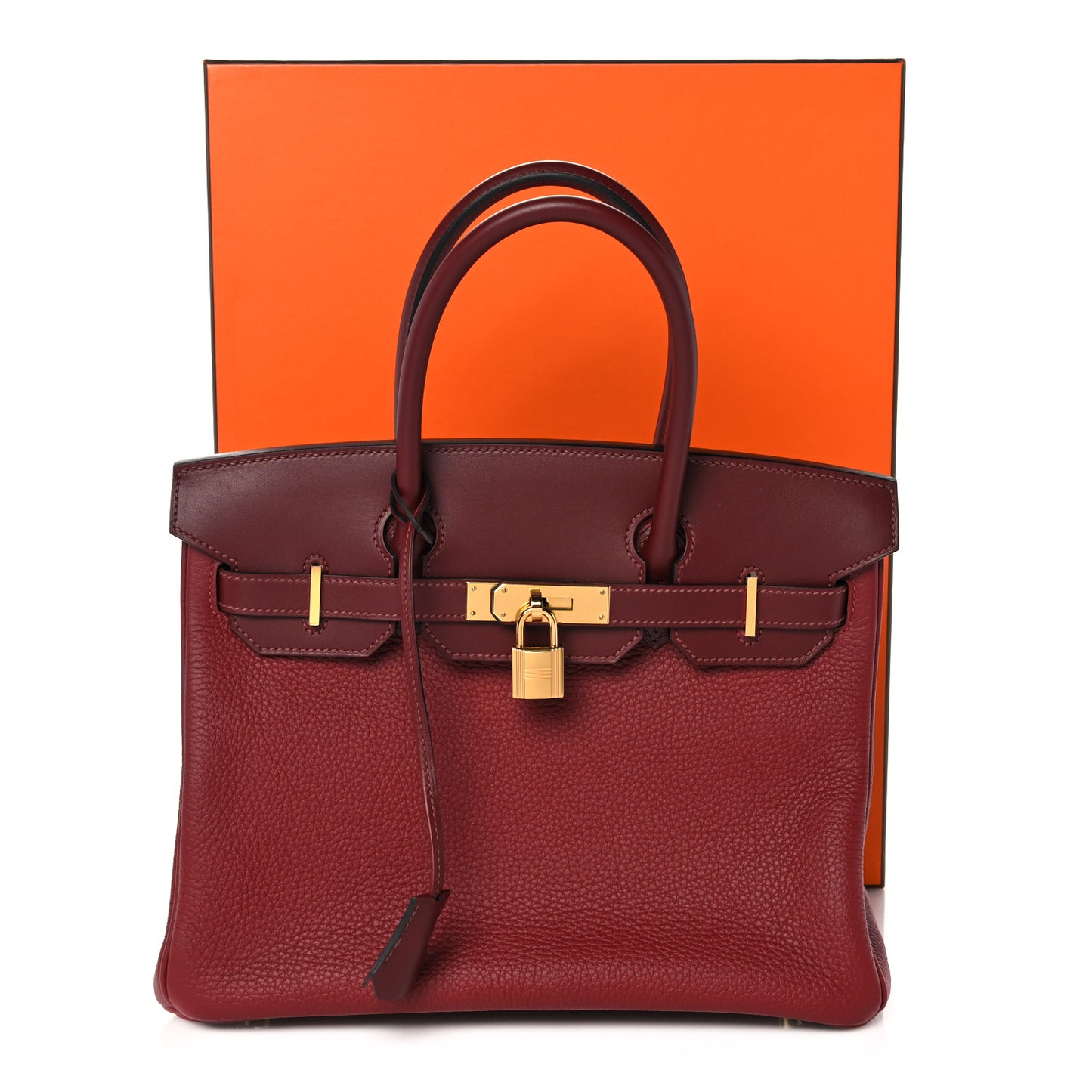 Taurillon Clemence Sombrero Birkin 30 Rouge H