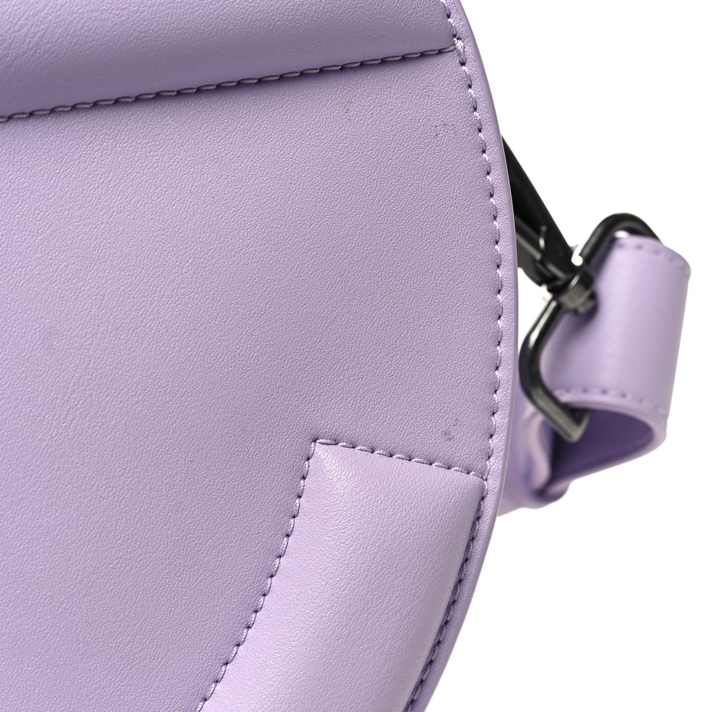 Vegan Leather Round Circle Bag Lavender