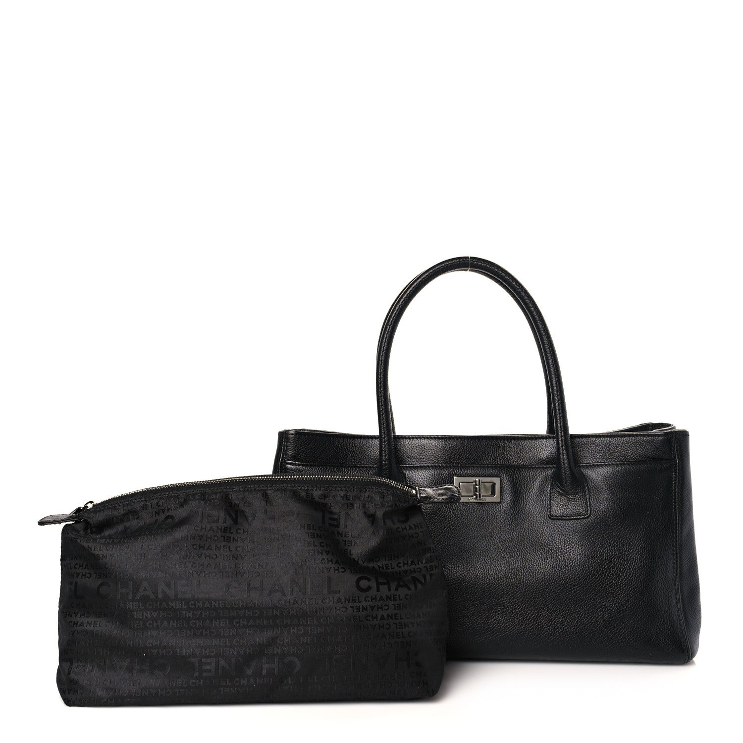 【本物保証】■タイムセール7月13日20~23時　CHANEL バッグ 三越正規 Chanel Calfskin Mademoiselle Lock Cerf Executive Shopper Tote