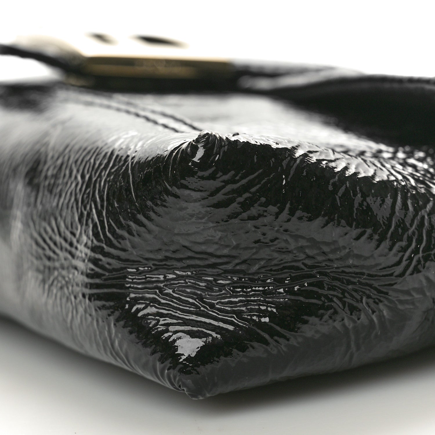 Fendi Vitello Naplak Medium Convertible Baguette Black 9 of 11