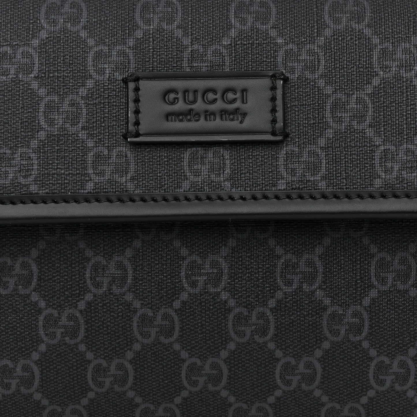 GG Supreme Monogram Web Slim Belt Bag Black Grey