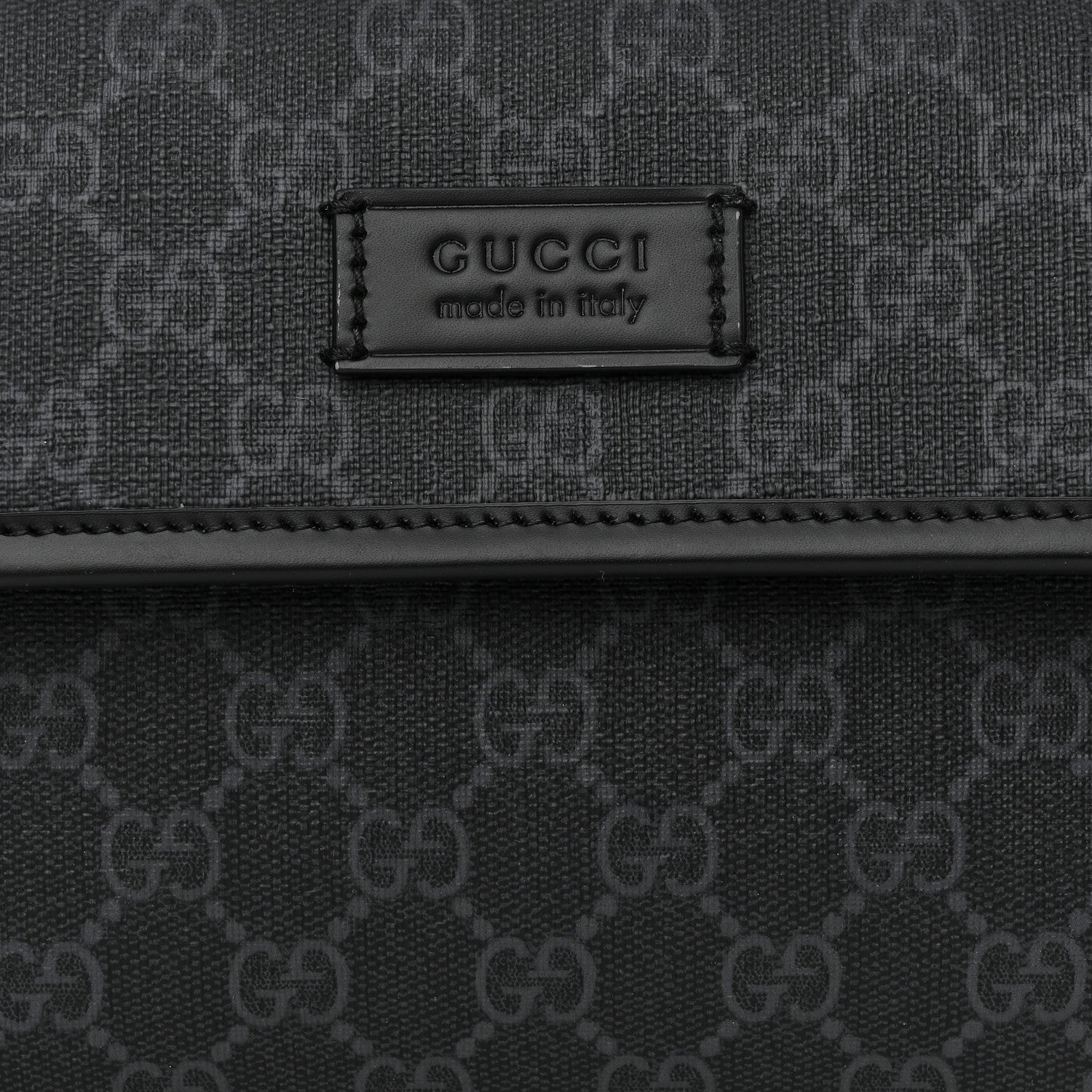 Gucci GG Supreme Monogram Web Slim Belt Bag Black Grey 8 of 10