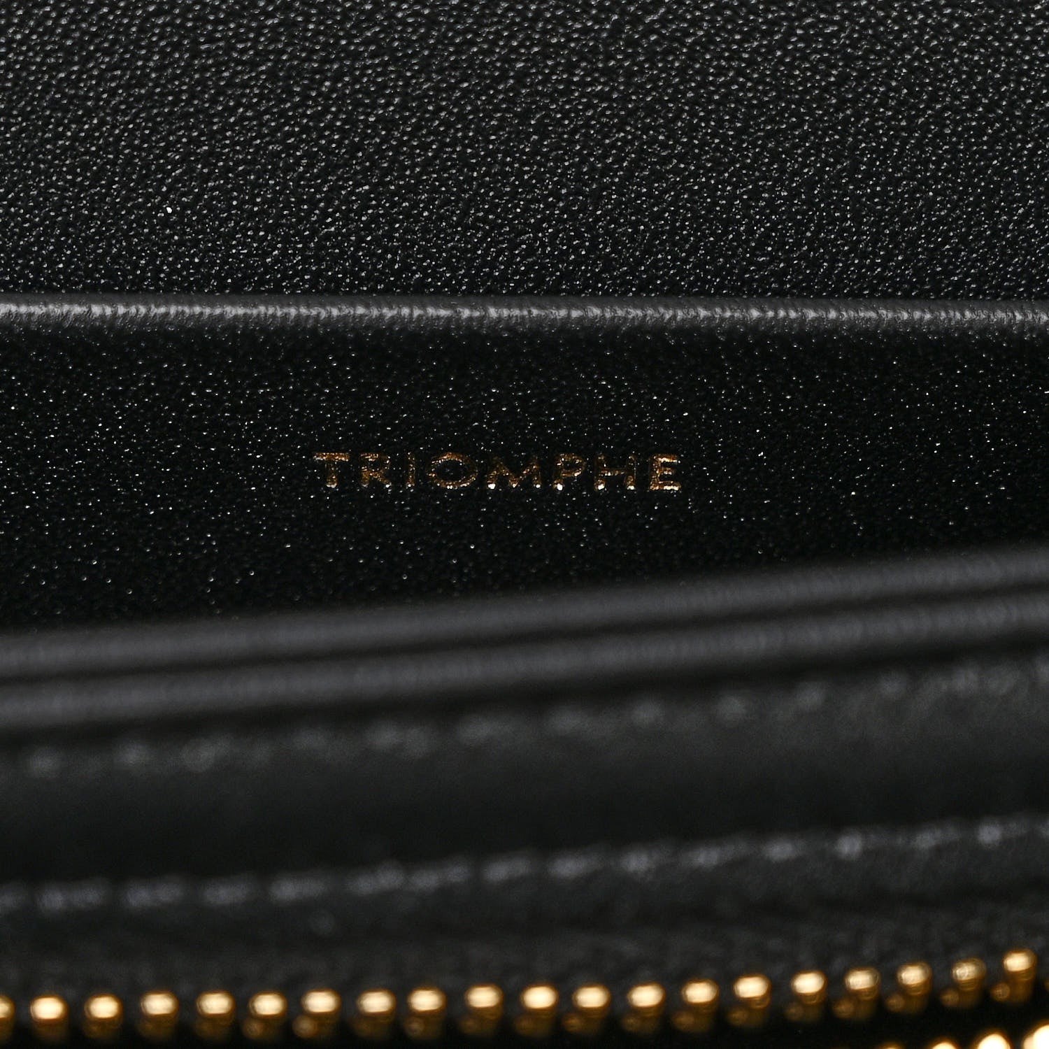 Celine Shiny Calfskin Medium Triomphe Black 7 of 10