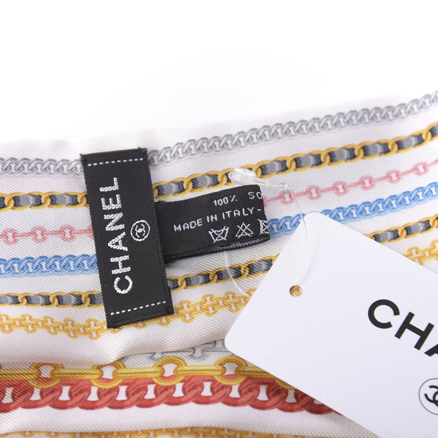 Silk Chain CC Slim Bandeau Scarf Multicolor