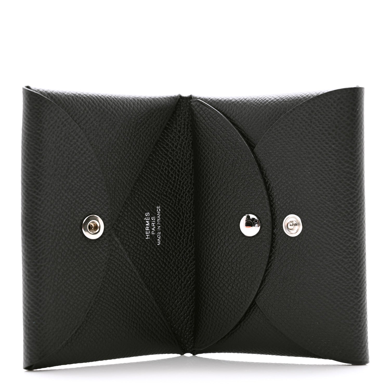 Hermes Epsom Calvi Duo Card Case Black 5 of 8