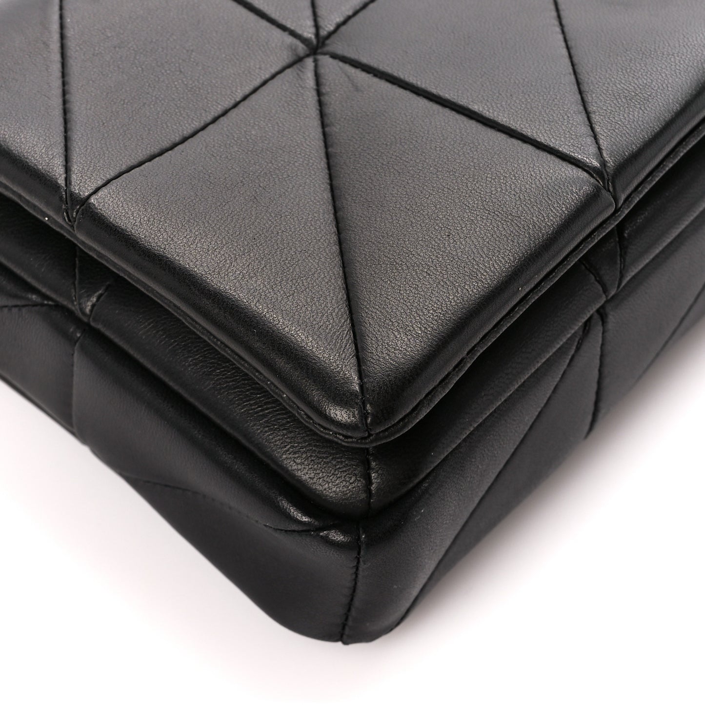 Lambskin Patchwork Monogram Medium Jamie Black