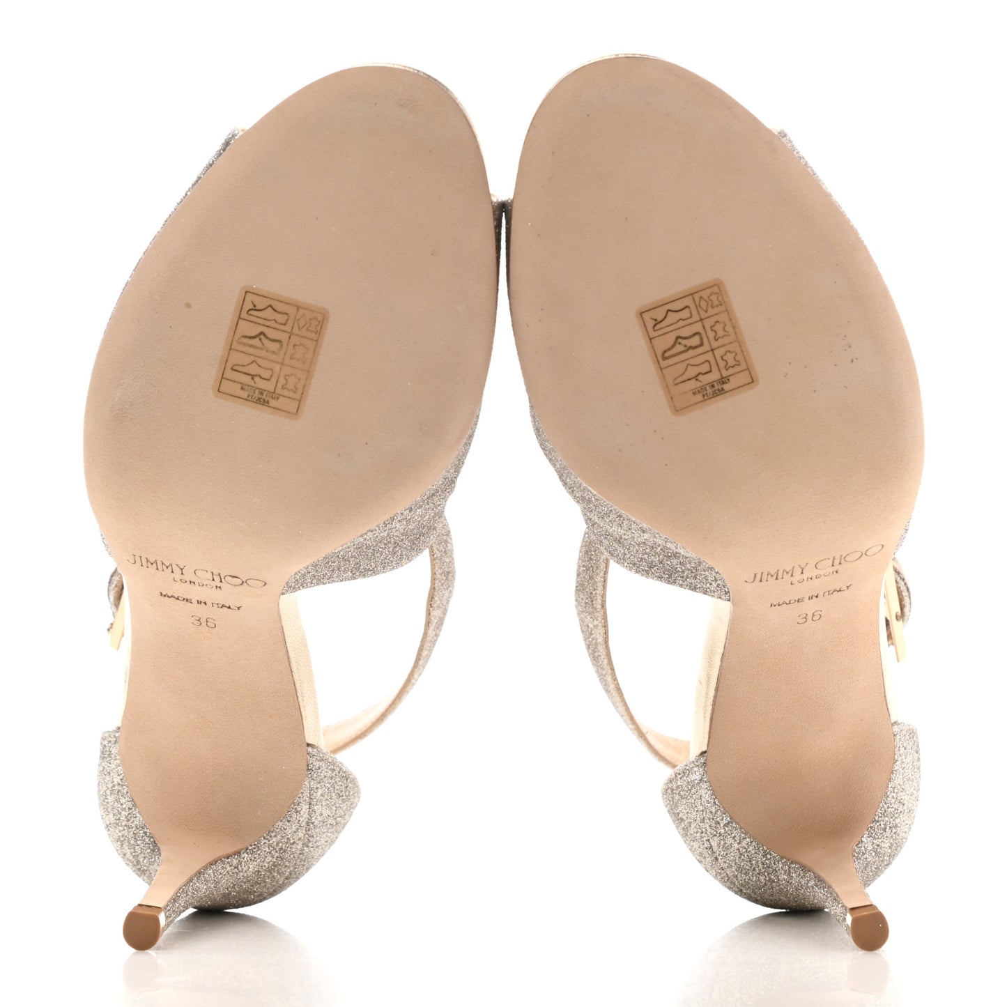 Dusty Glitter Emily 85 Sandals 36 Platinum Ice