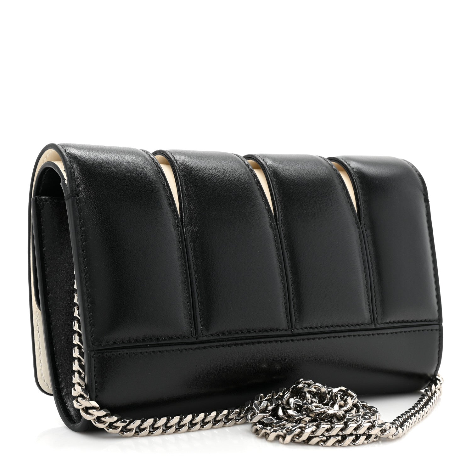 Alexander McQueen Calfskin Small Slash Bag Black White 3 of 11