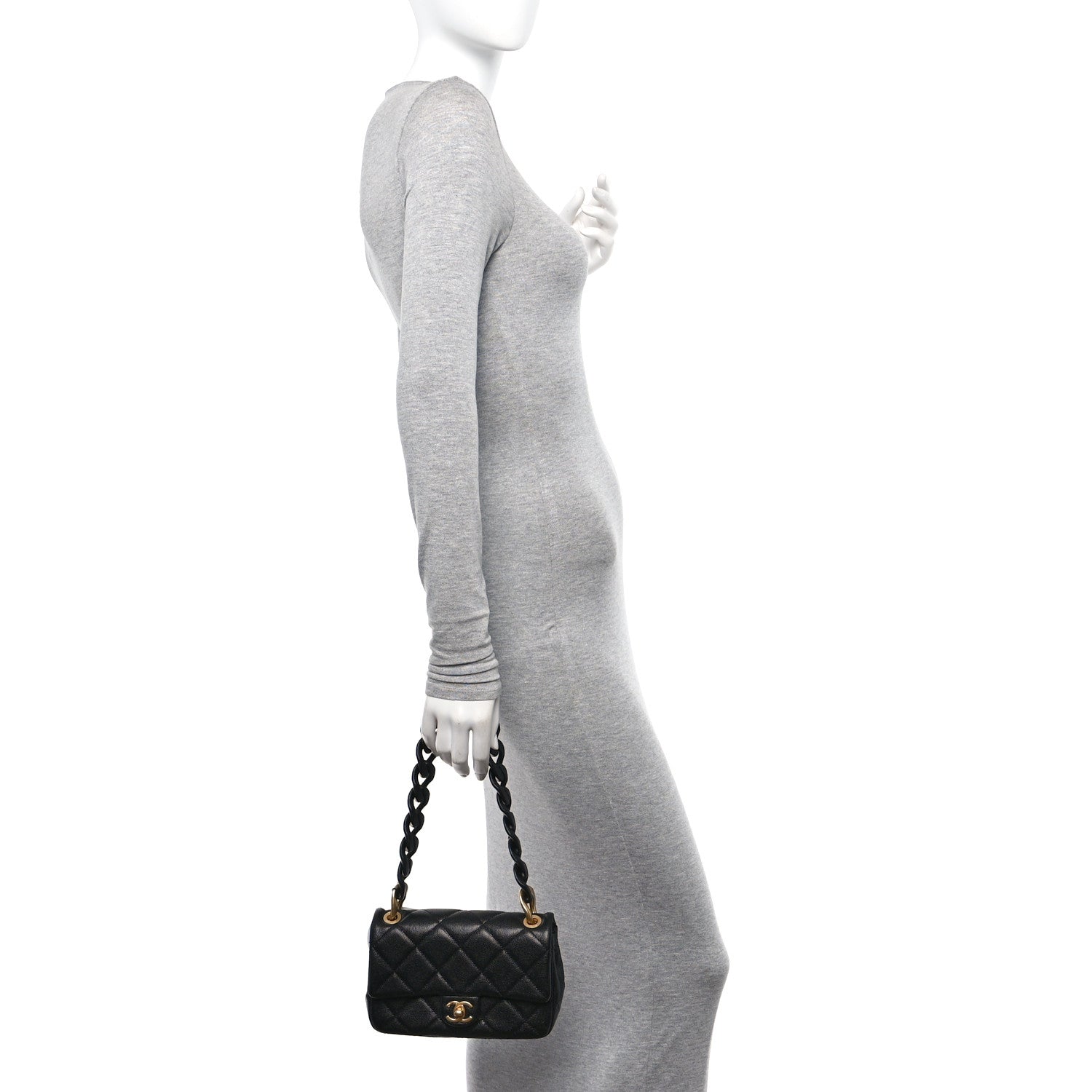 Chanel Caviar Quilted Funky Match Mini Flap Black 2 of 11
