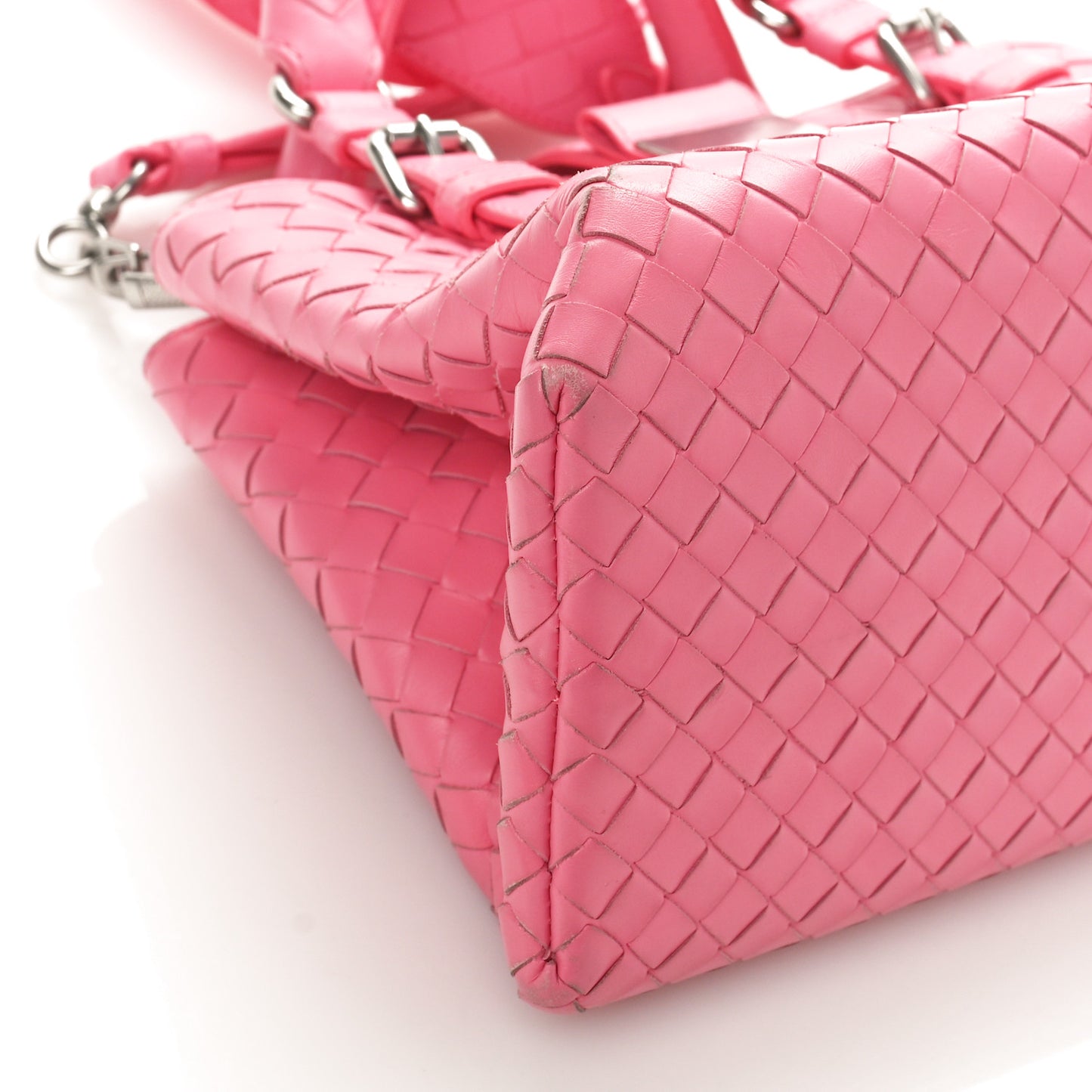 Calfskin Intrecciato Mini Roma Pink