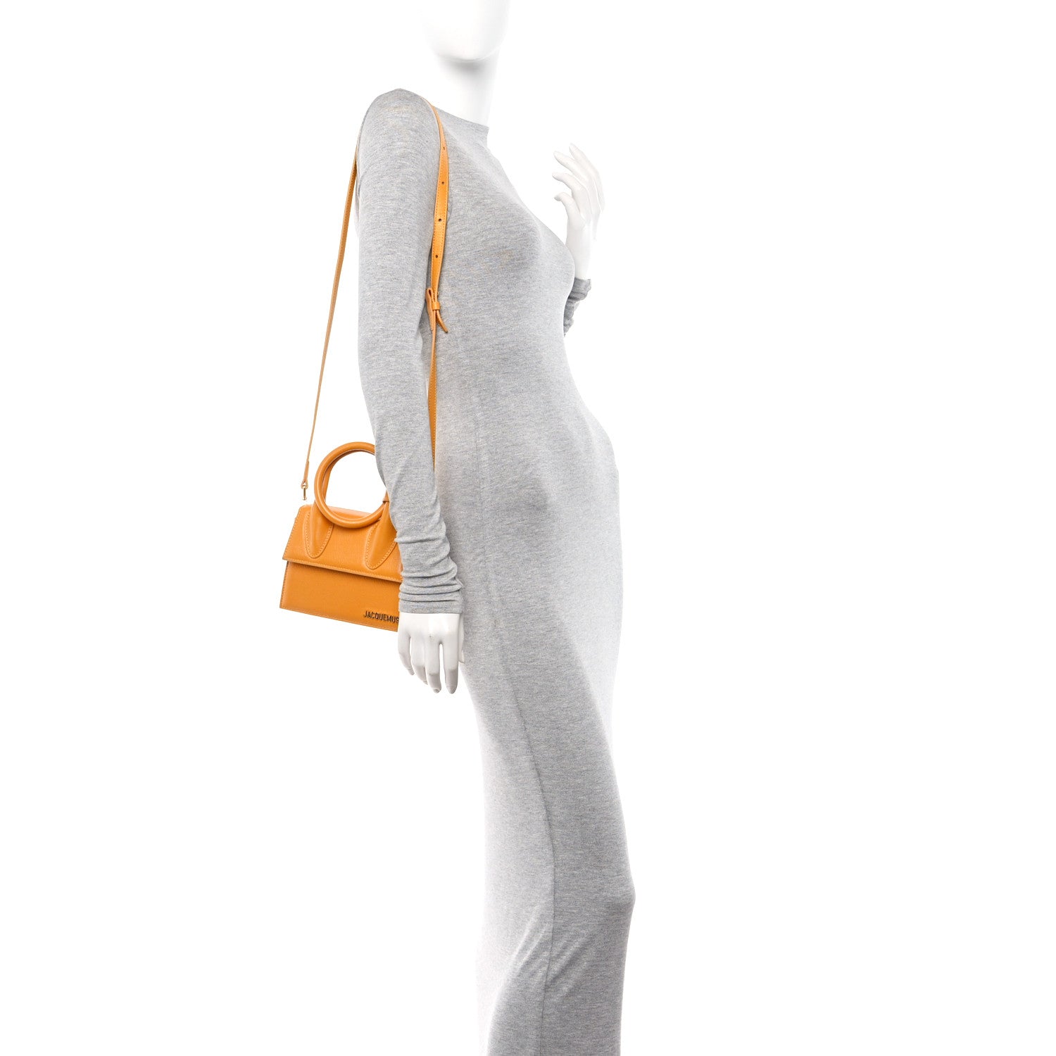 Jacquemus Calfskin Le Chiquito Noeud Orange 2 of 11