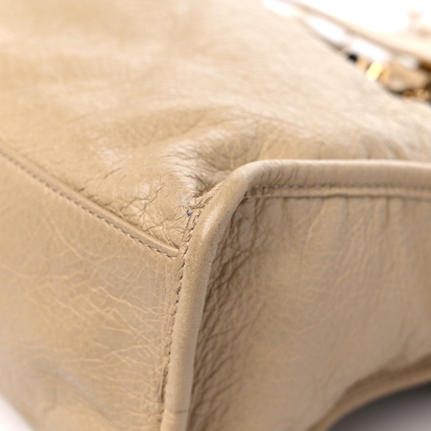 Agneau Classic Gold Hardware S City Beige Sable