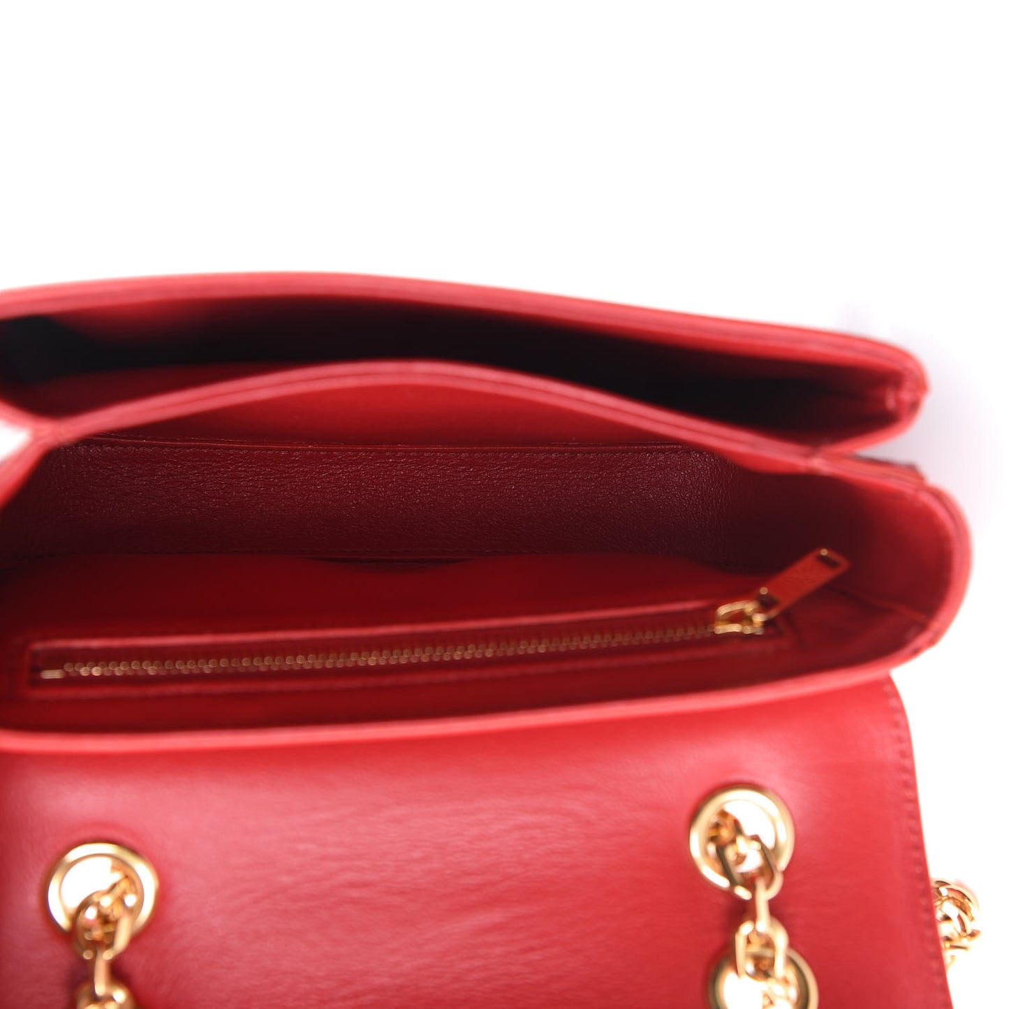Shiny Calfskin Small C Bag Red