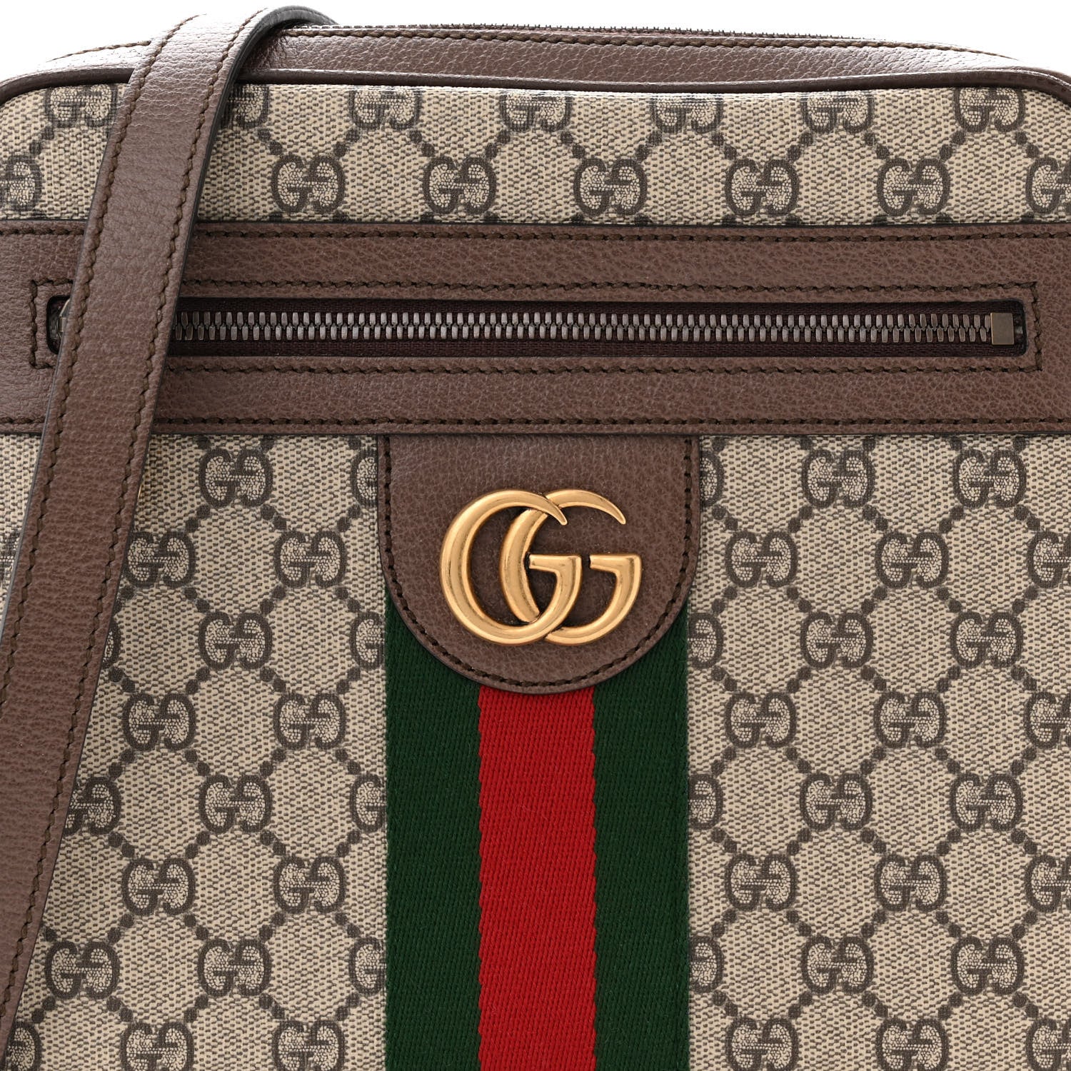 Gucci GG Supreme Monogram Web Small Ophidia Messenger Bag Brown 8 of 13