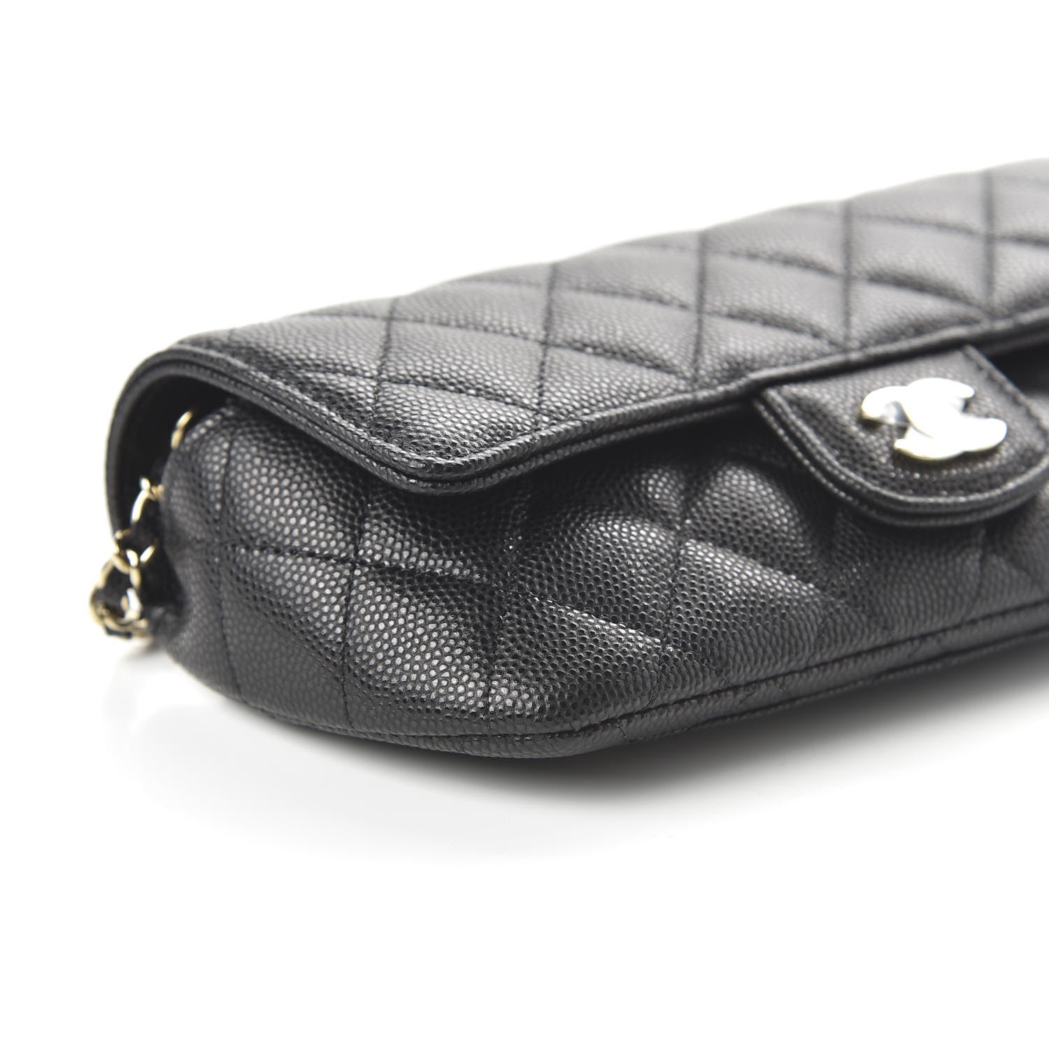 Chanel Caviar Quilted Glasses Case With Chain Black 6 of 12