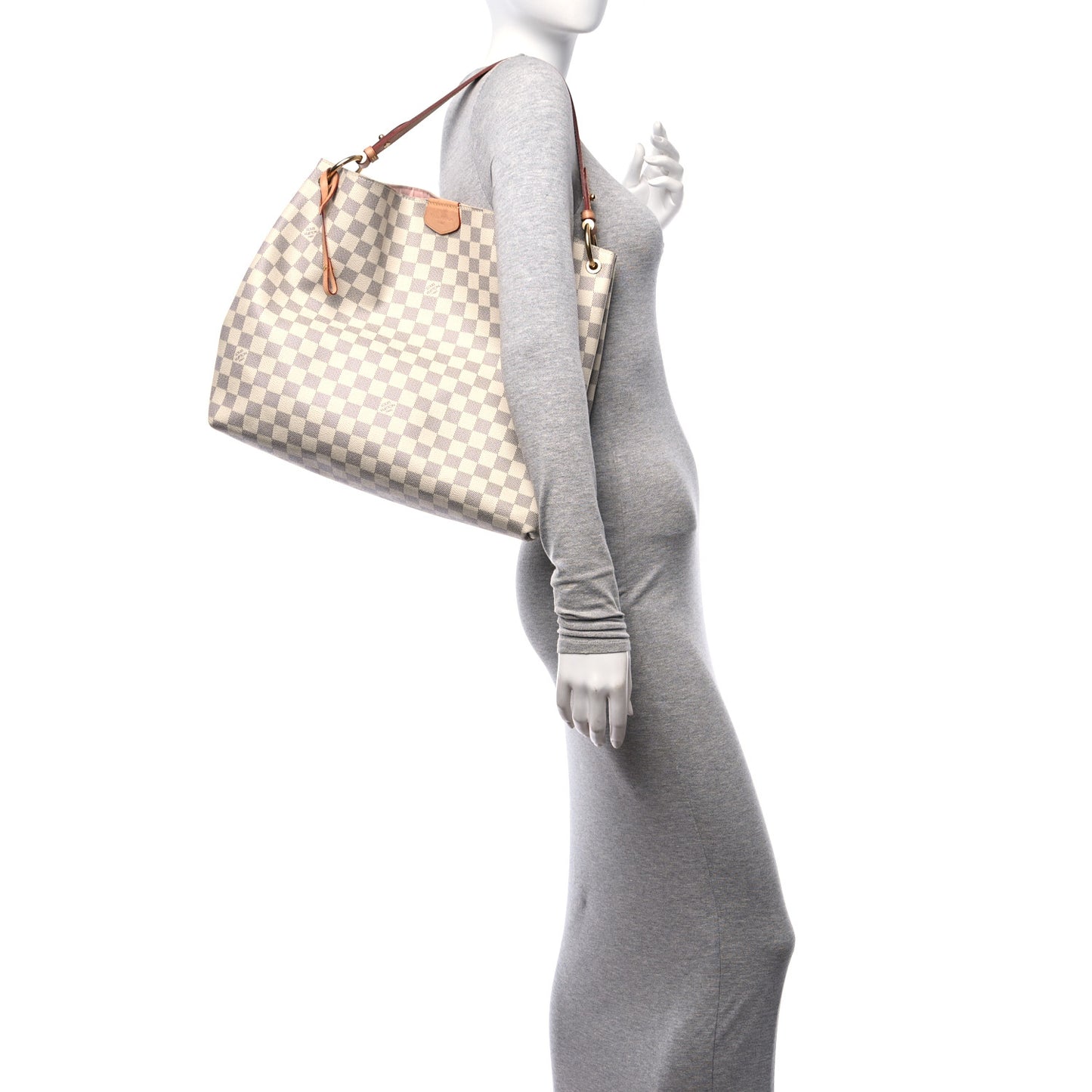 Damier Azur Graceful MM Rose Ballerine