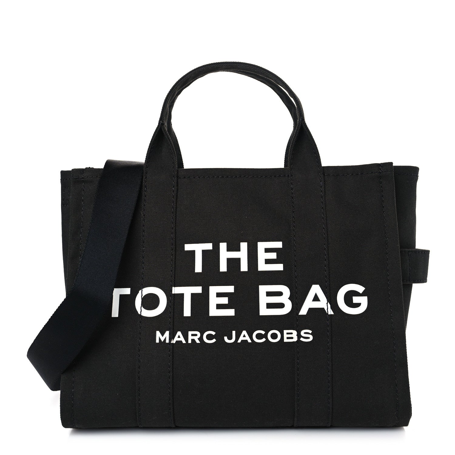 Marc Jacobs Cotton Canvas Medium The Traveler Tote Bag Black 1 of 9