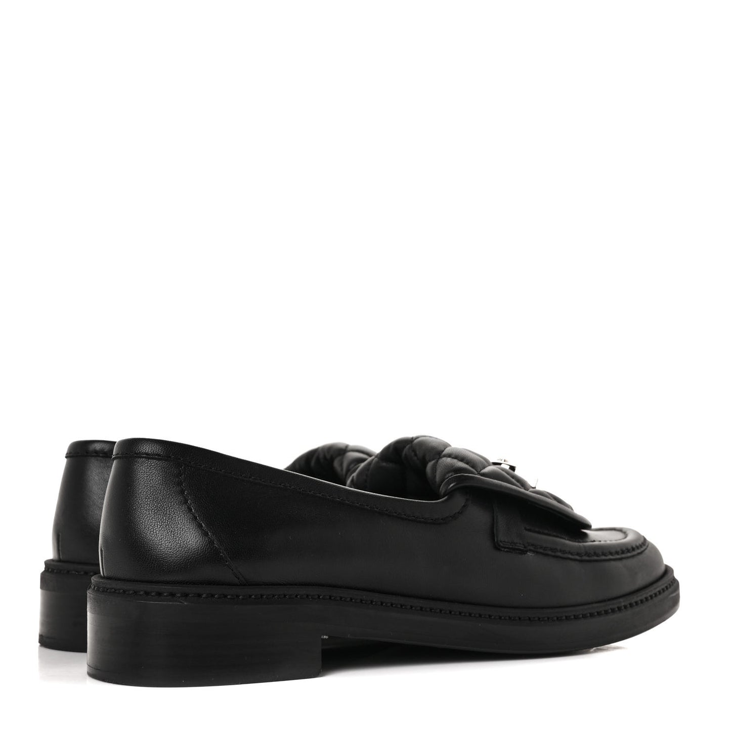 Lambskin Quilted CC Turnlock Loafers 40 Black