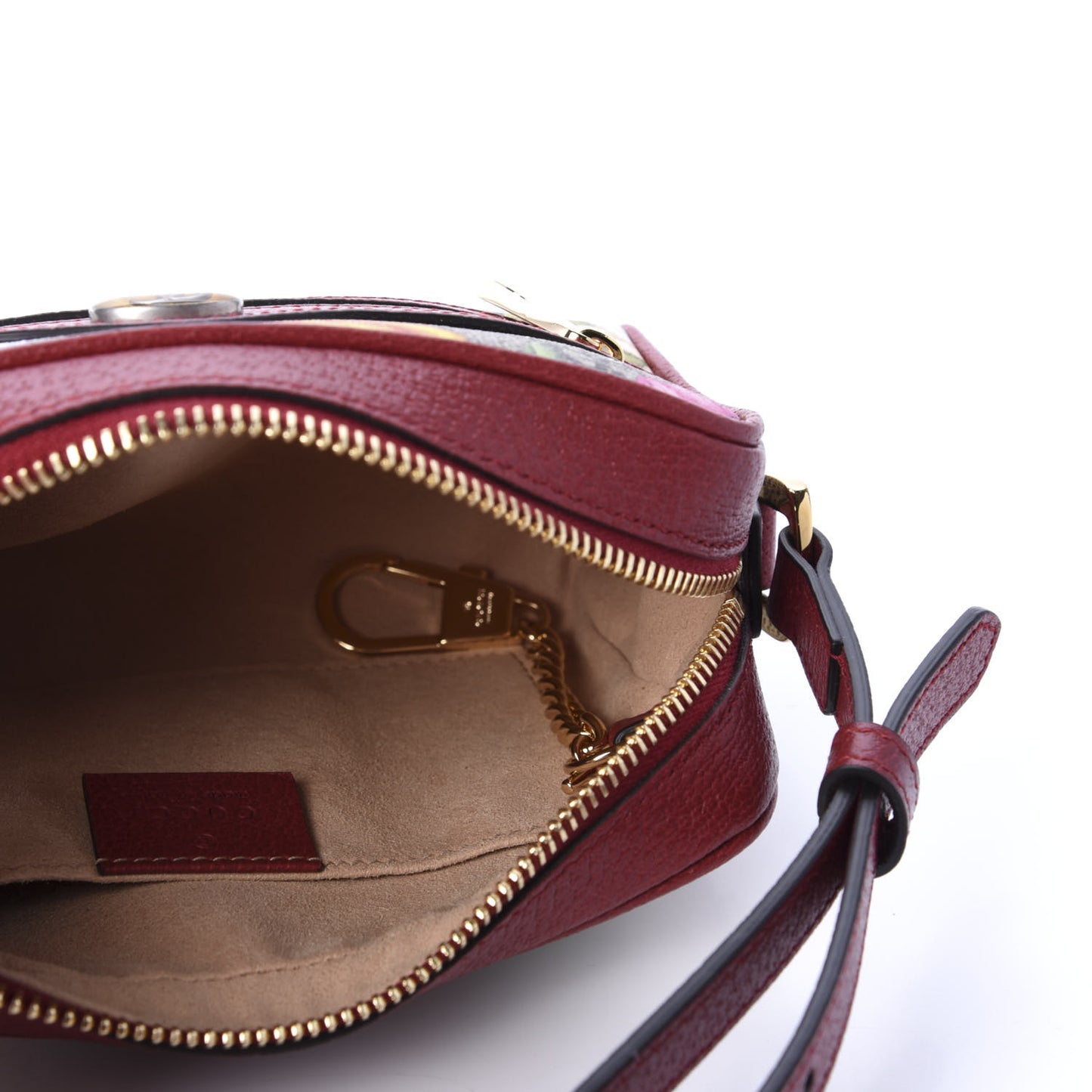GG Supreme Monogram Flora Web Mini Ophidia Shoulder Bag Red
