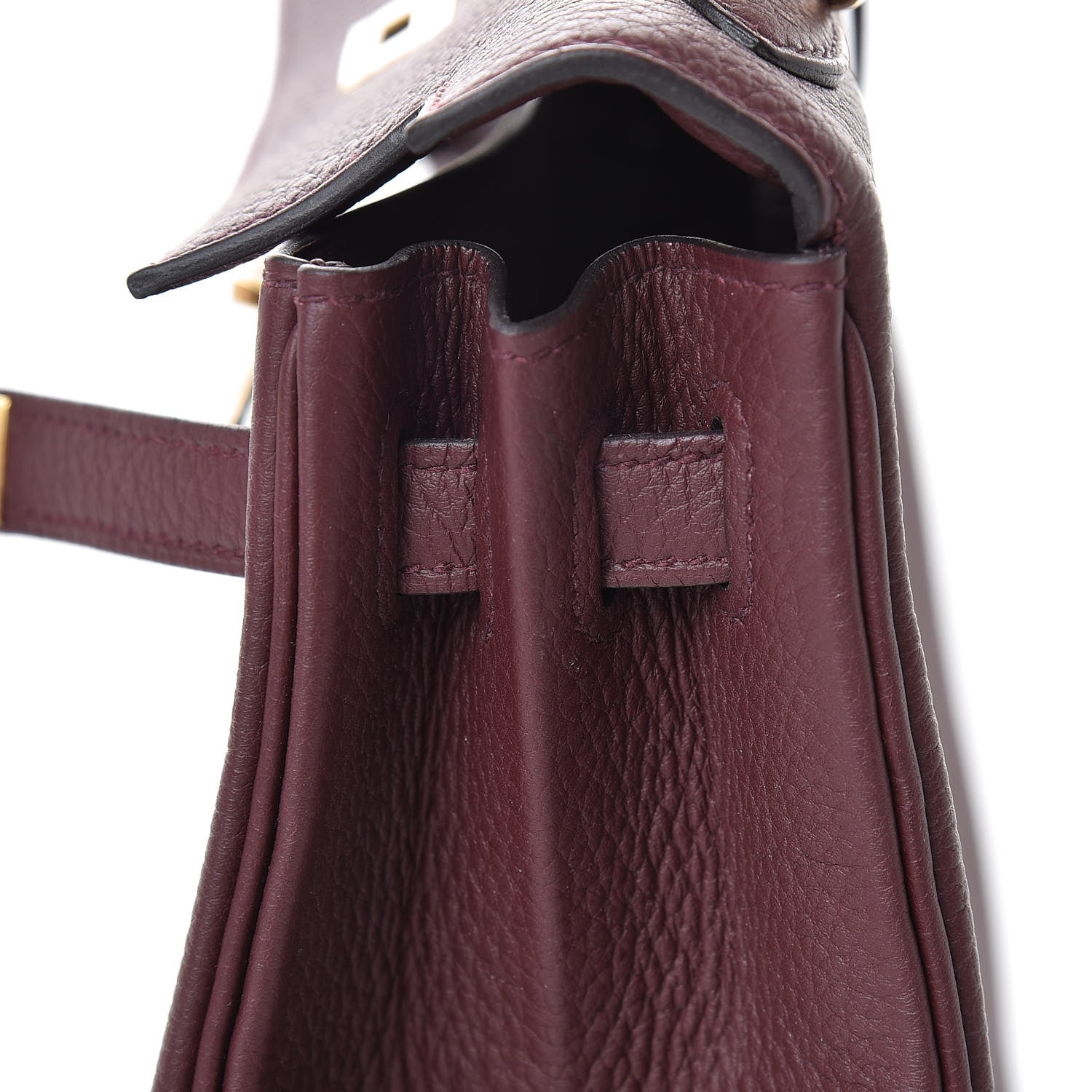 Hermes Togo Kelly Retourne 25 Bordeaux 17 of 40