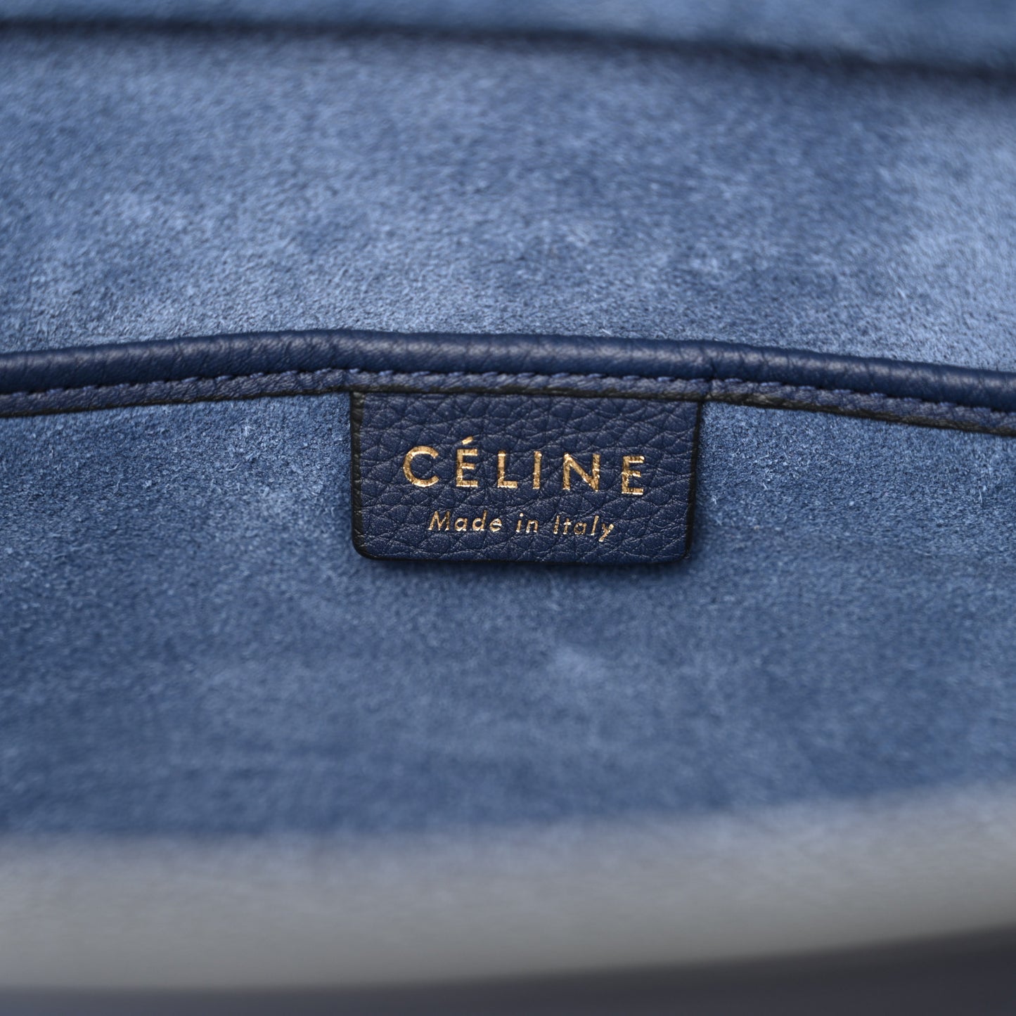 Drummed Calfskin Nano Luggage Marine