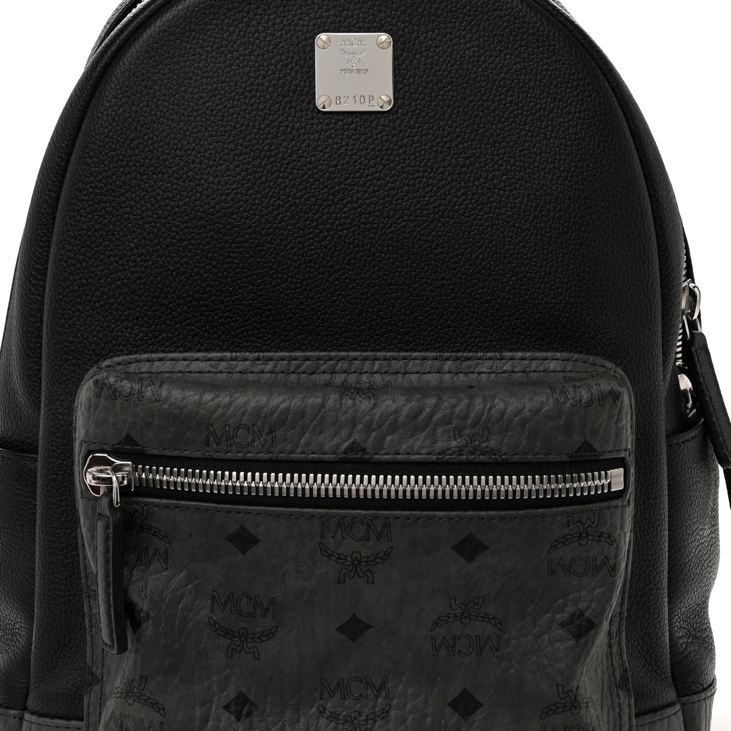 Visetos Calfskin Medium Geonautic Backpack Black Phantom Grey