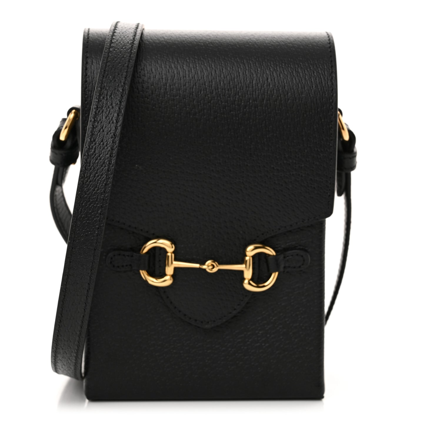 Boarded Plutone Calfskin Mini Horsebit 1955 Crossbody Bag Black