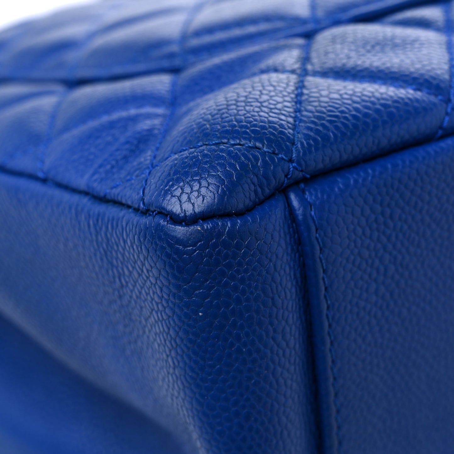 Caviar Quilted Grand Shopping Tote GST Blue