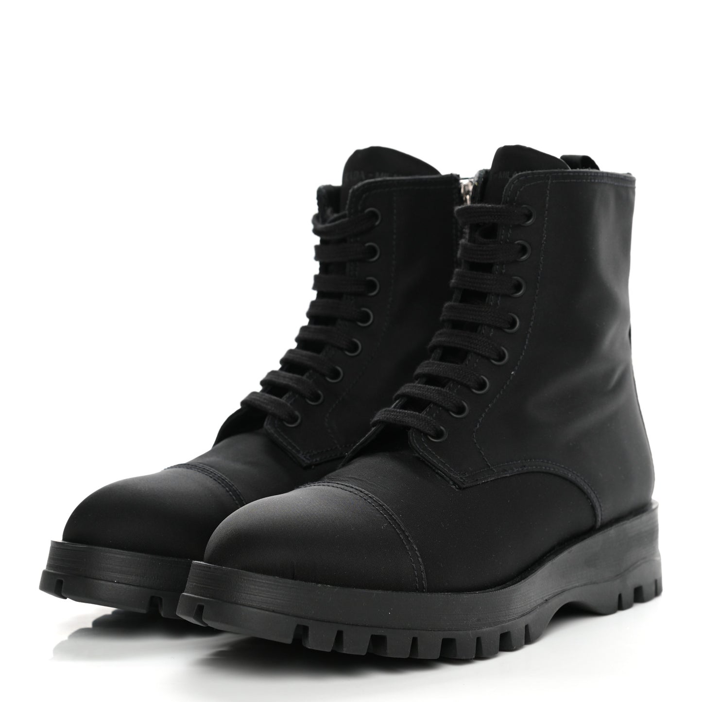 Nylon Gabardine Captoe 30mm Combat Boots 36.5 Black