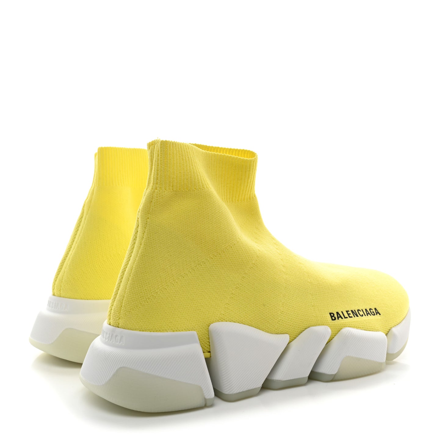 Technical 3D Recycled Knit Womens Speed 2.0 Transparent Sole Sneakers 38 Light Yellow