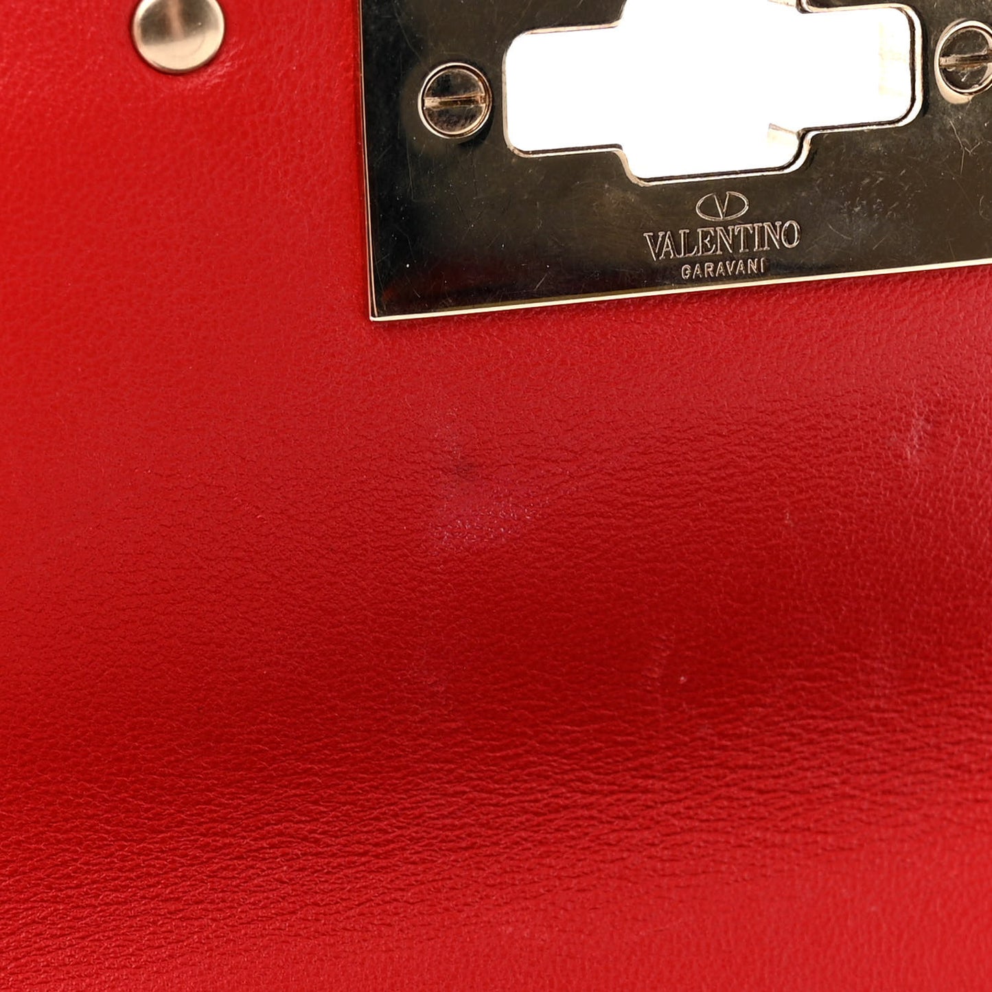 Lambskin Micro Rockstud Spike Shoulder Bag Red