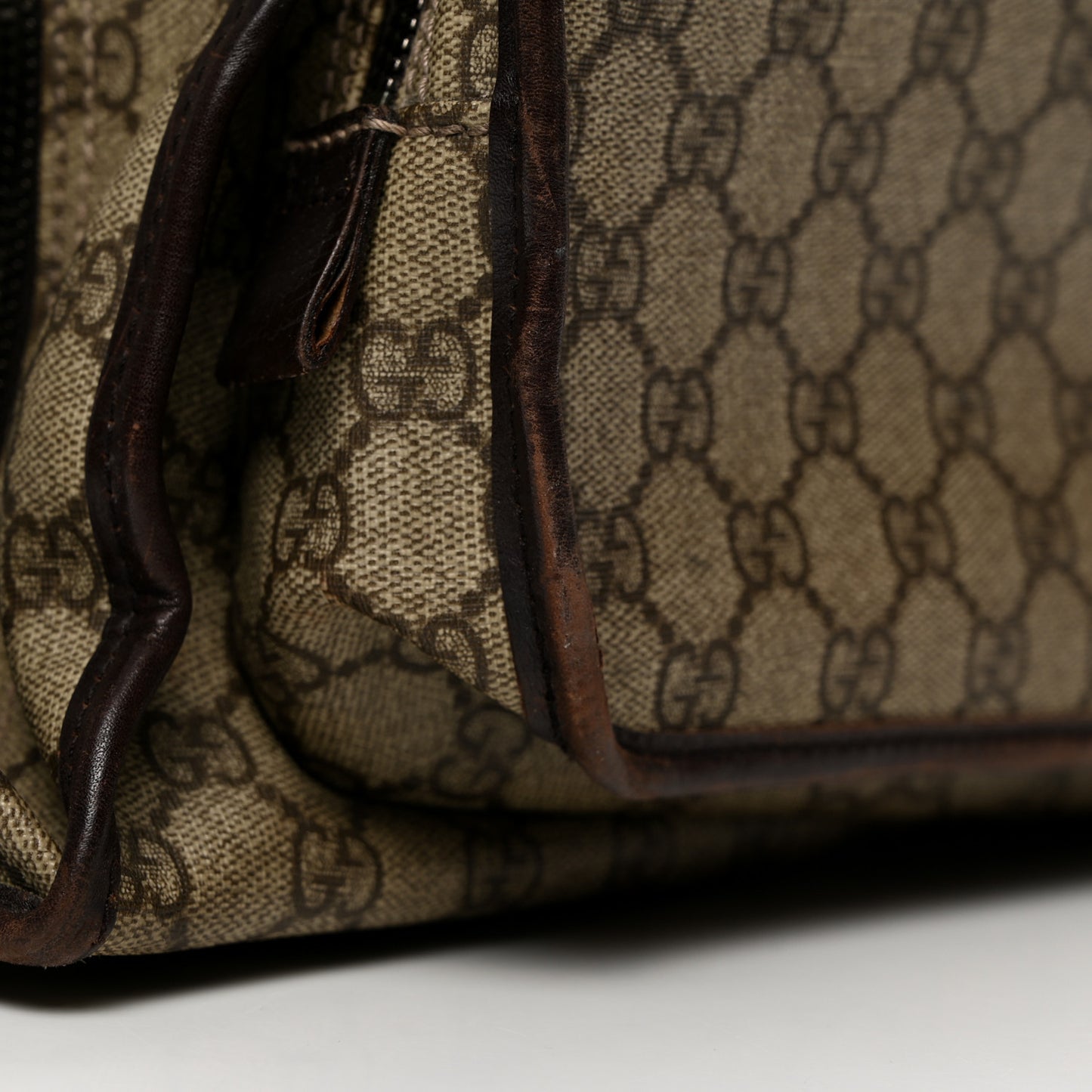GG Plus Monogram Travel Bag Dark Brown