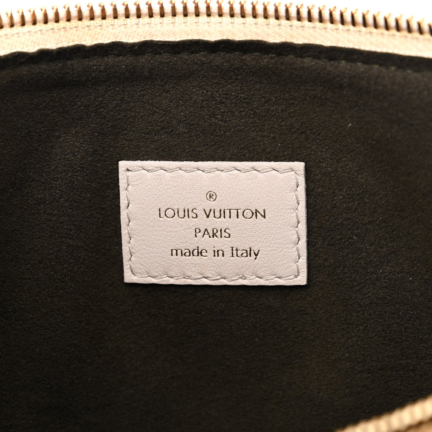 Lambskin Embossed Monogram Coussin PM Beige Cream