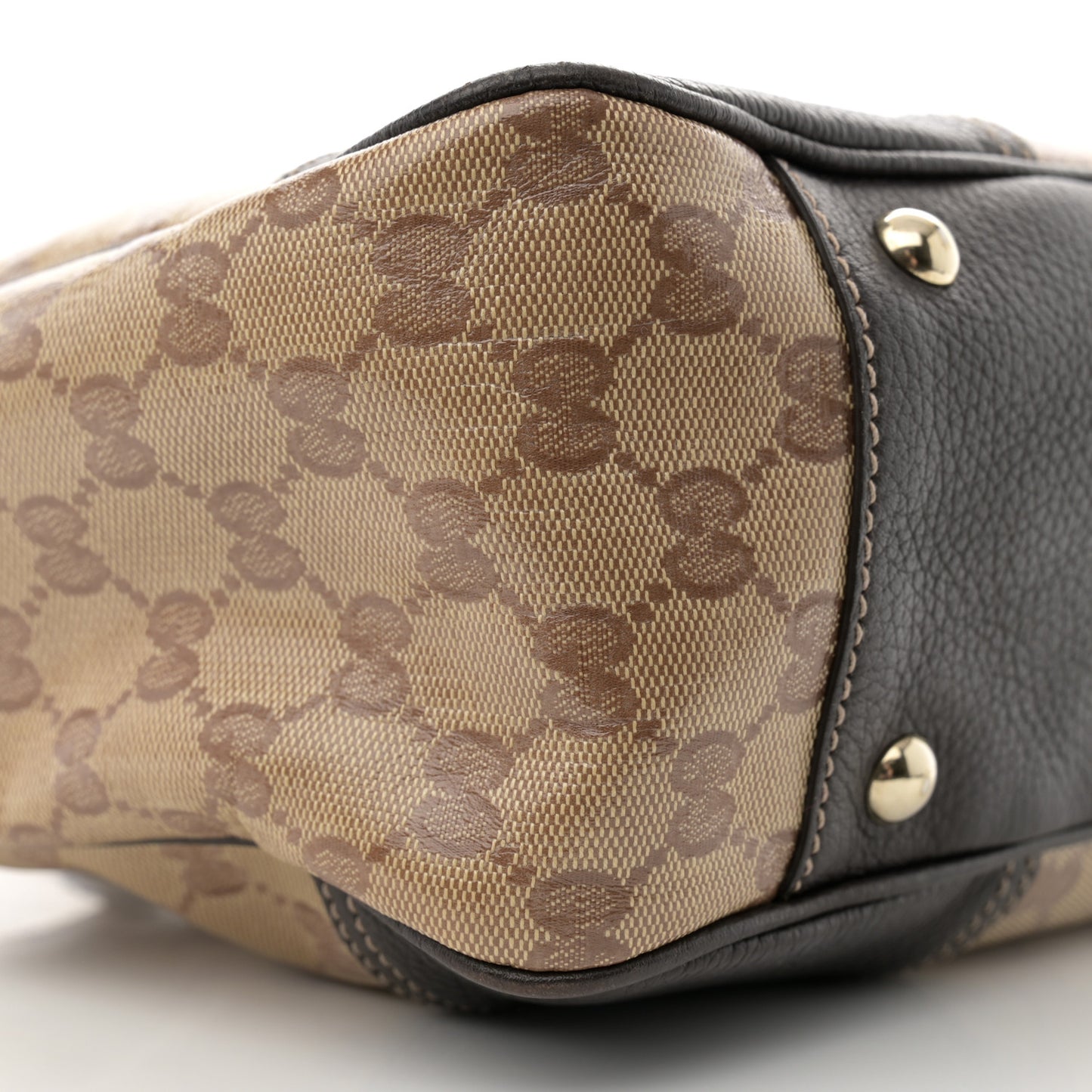 Crystal Monogram Medium Princy Tote Dark Brown