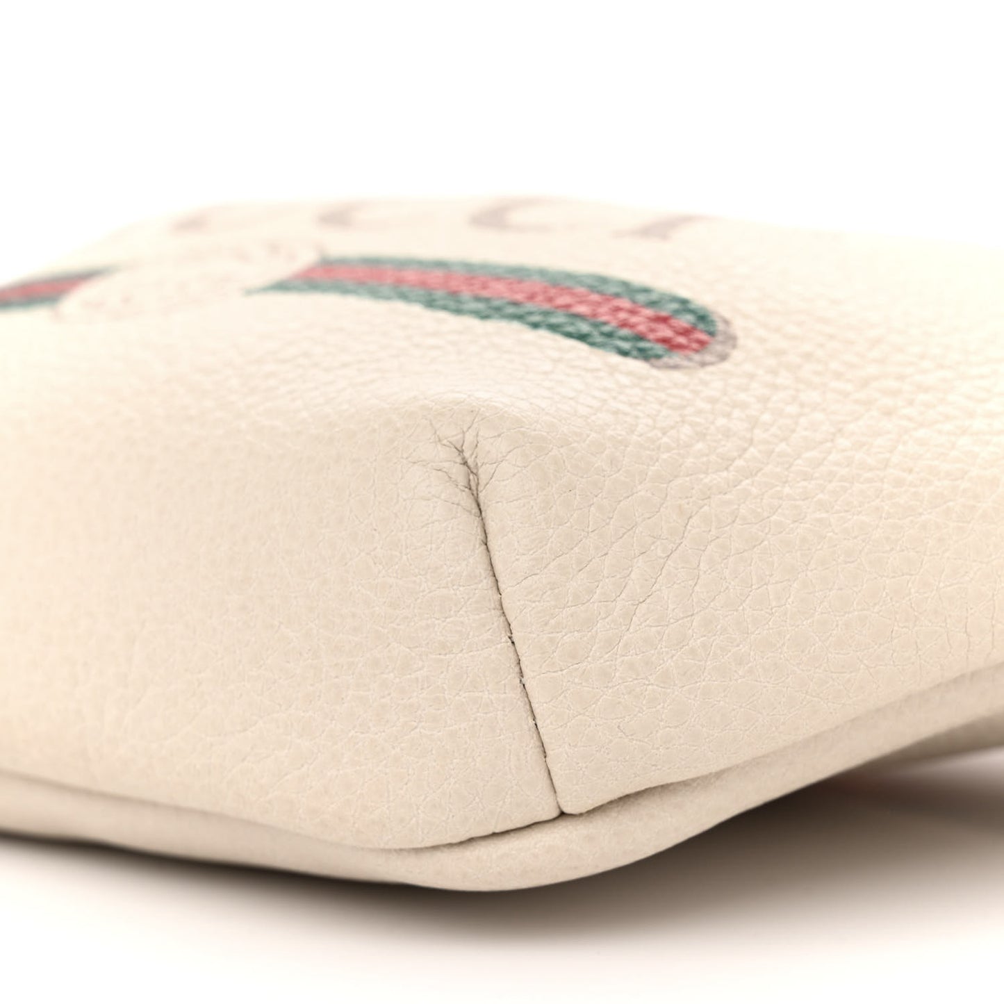 Grained Calfskin Small Logo Belt Bag White