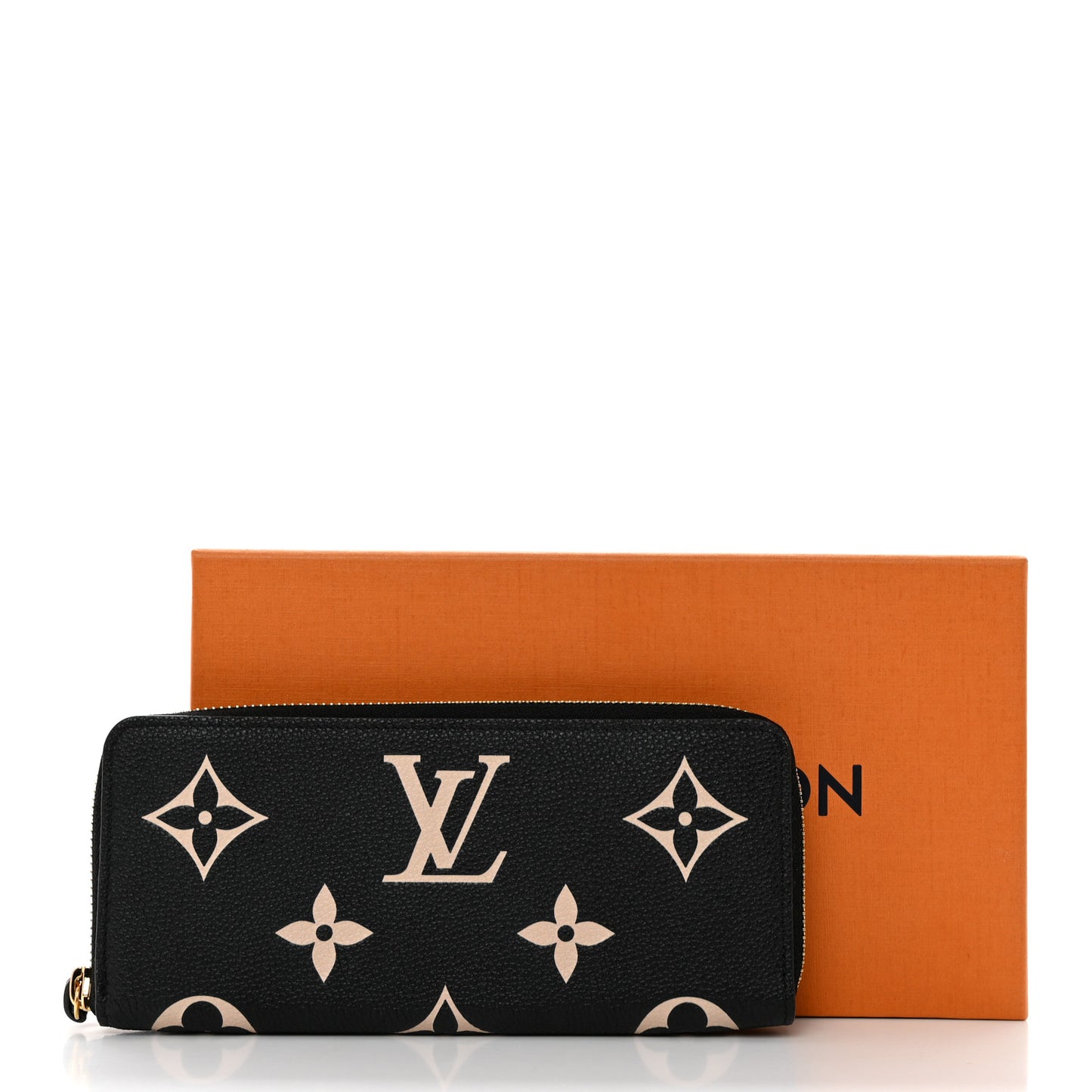 Empreinte Monogram Giant Clemence Wallet Black Beige