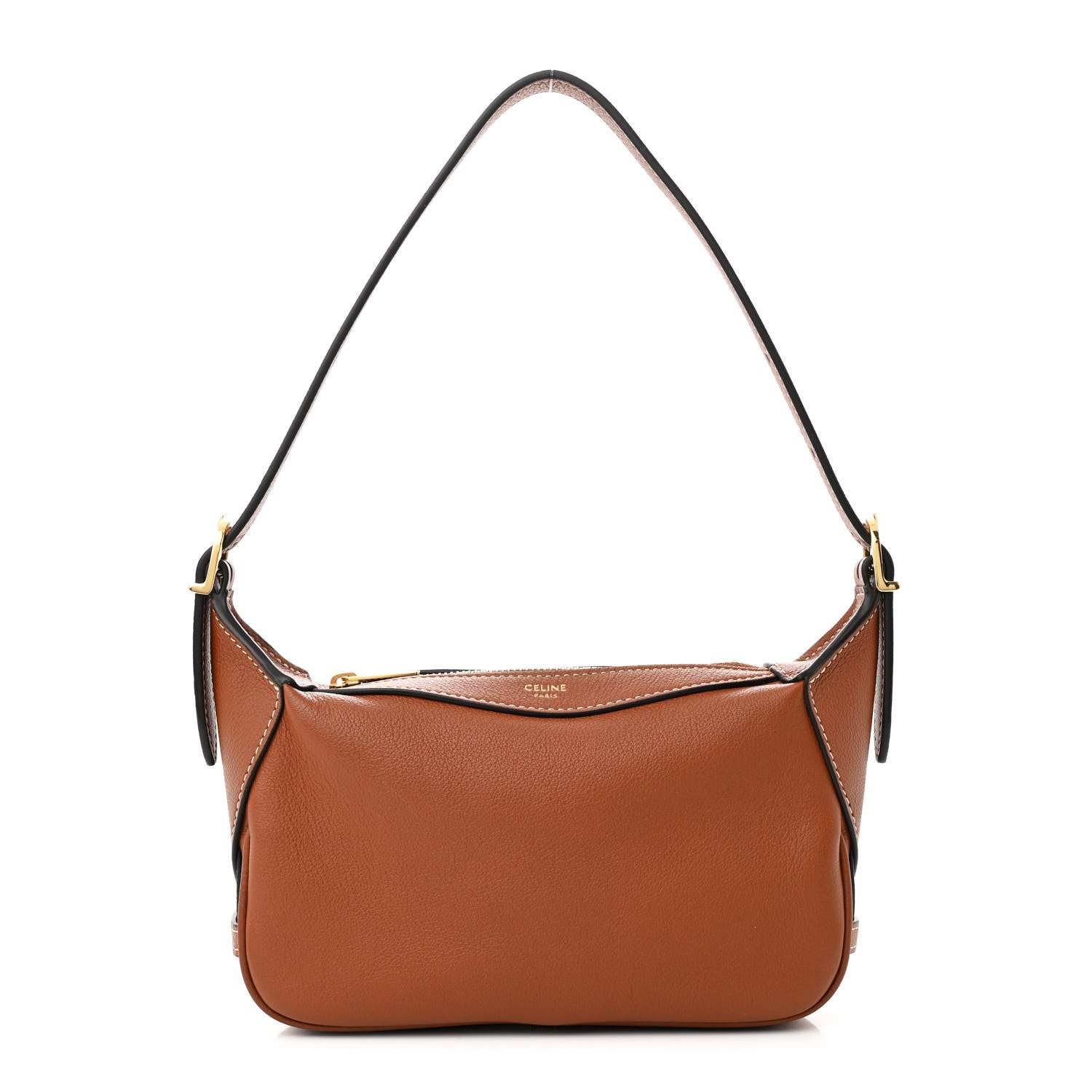 Celine Supple Calfskin Mini Romy Shoulder Bag Tan 1672188