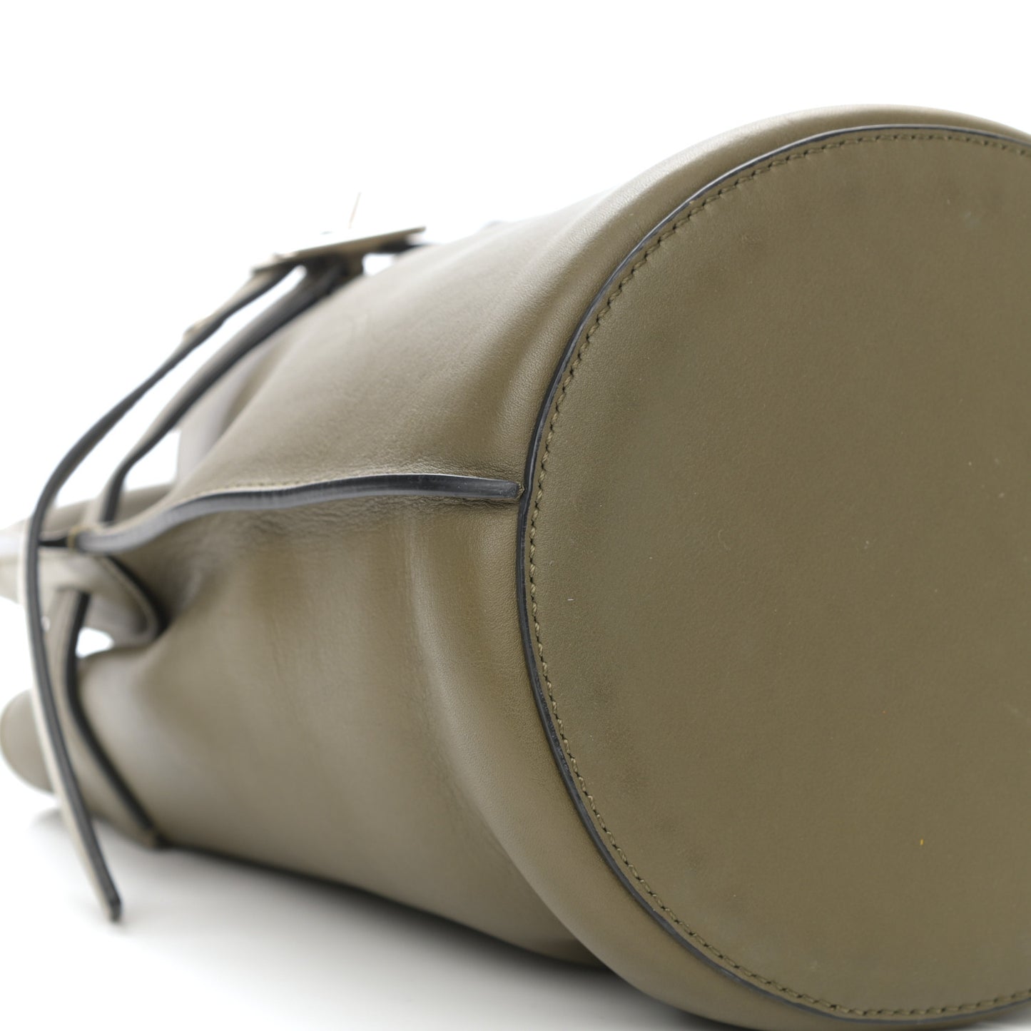 Smooth Calfskin Nano Big Bag Bucket Army Green