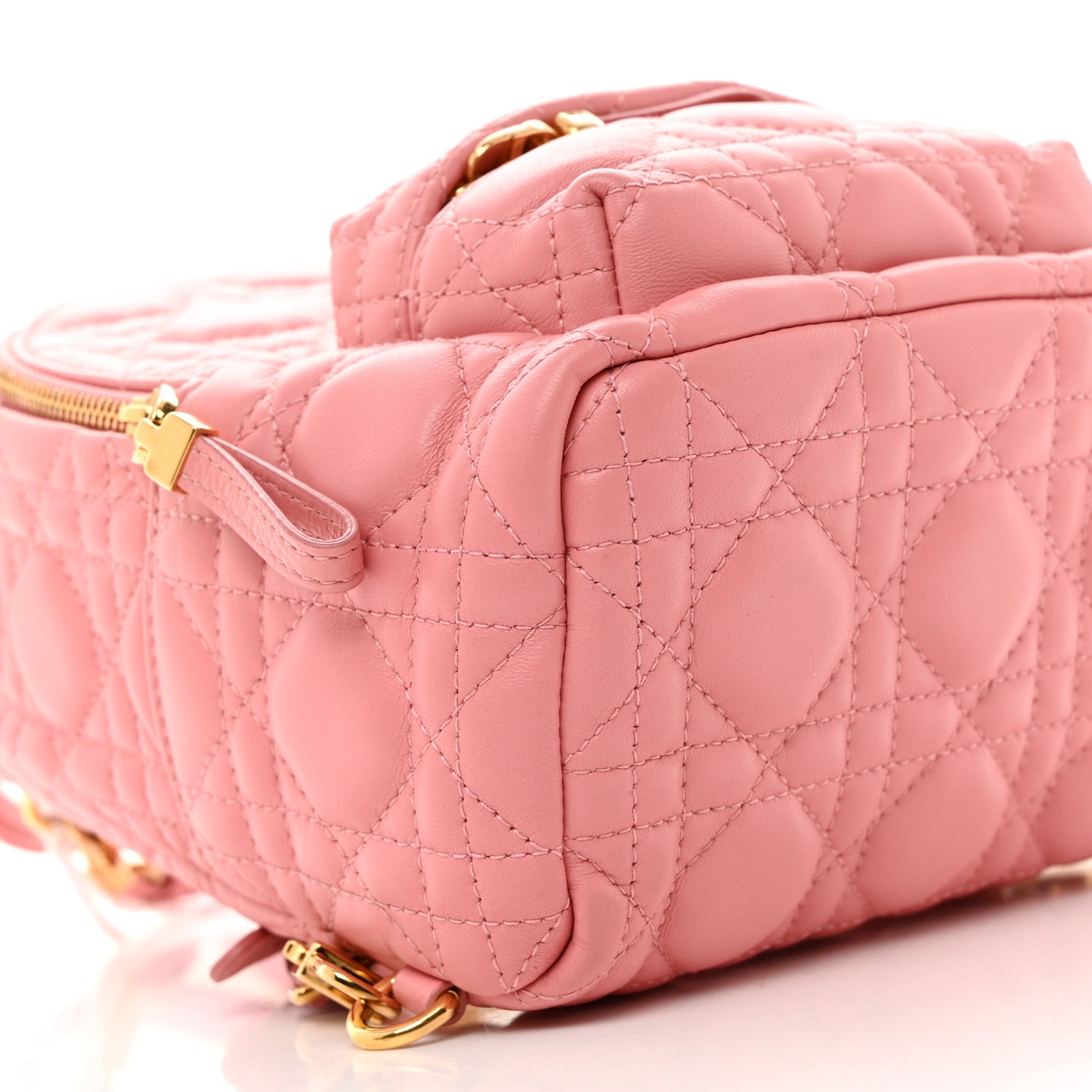 Lambskin Cannage Mini Backpack Peach Blossom