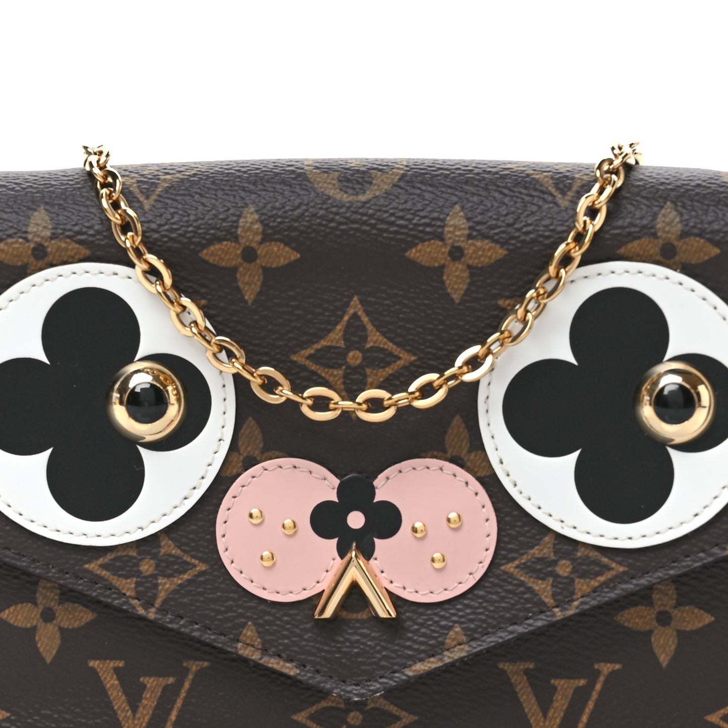 Monogram Valentine Dog Pochette Felicie Chain Wallet