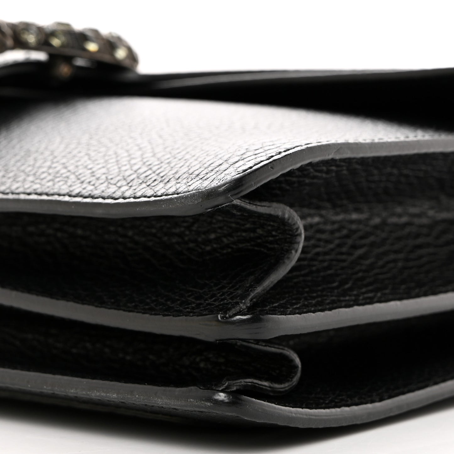 Dollar Calfskin Crystal Medium Dionysus Shoulder Bag Black Black Diamond