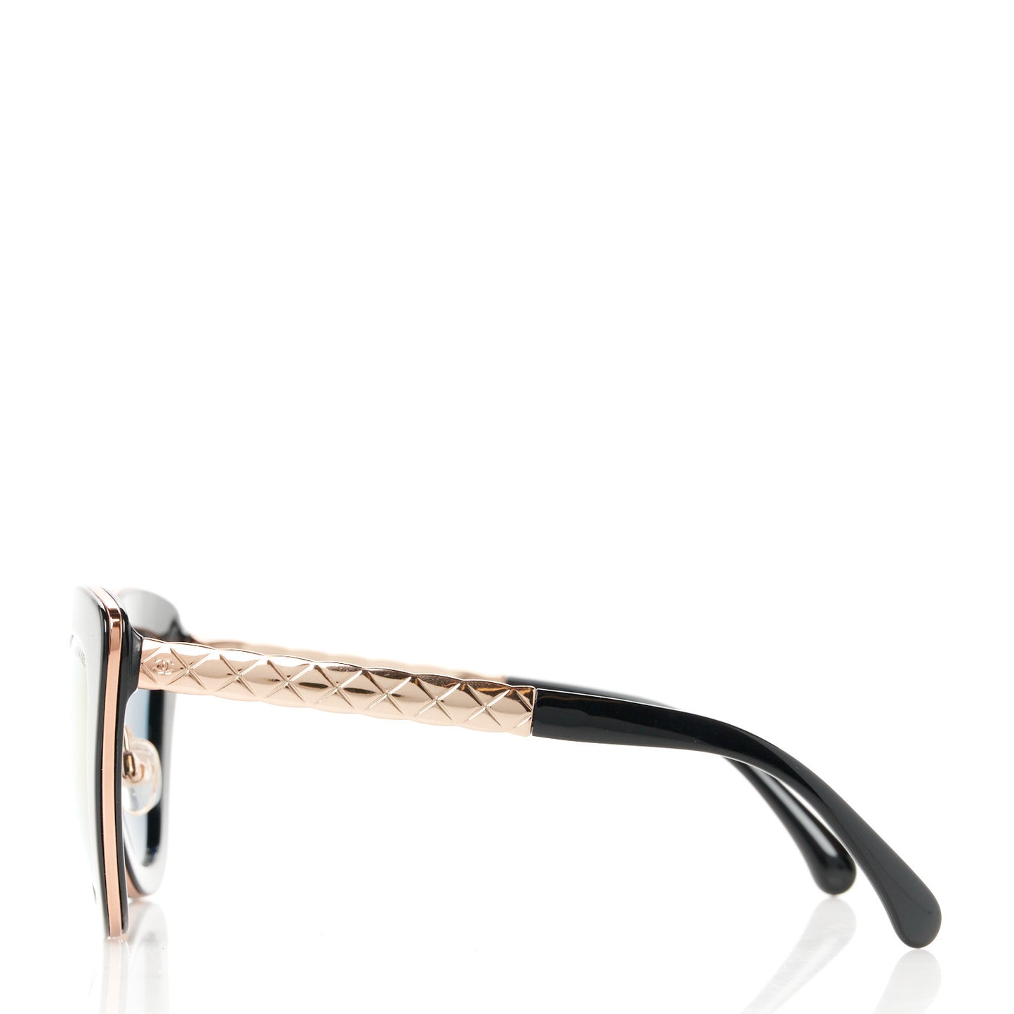 Cat Eye Quilted Sunglasses 5368 Black Pink