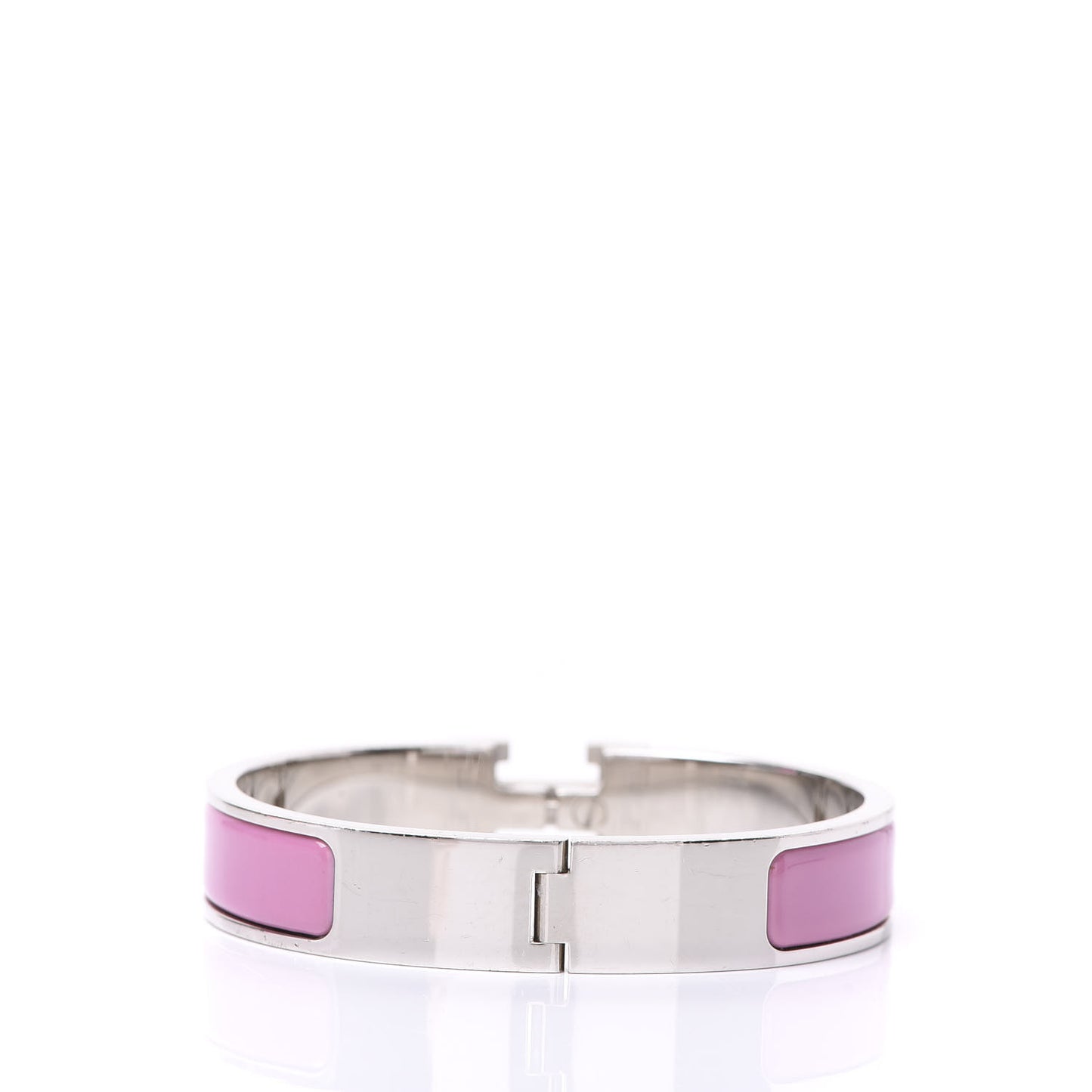 Enamel Narrow Clic Clac H Bracelet PM Rose Velours