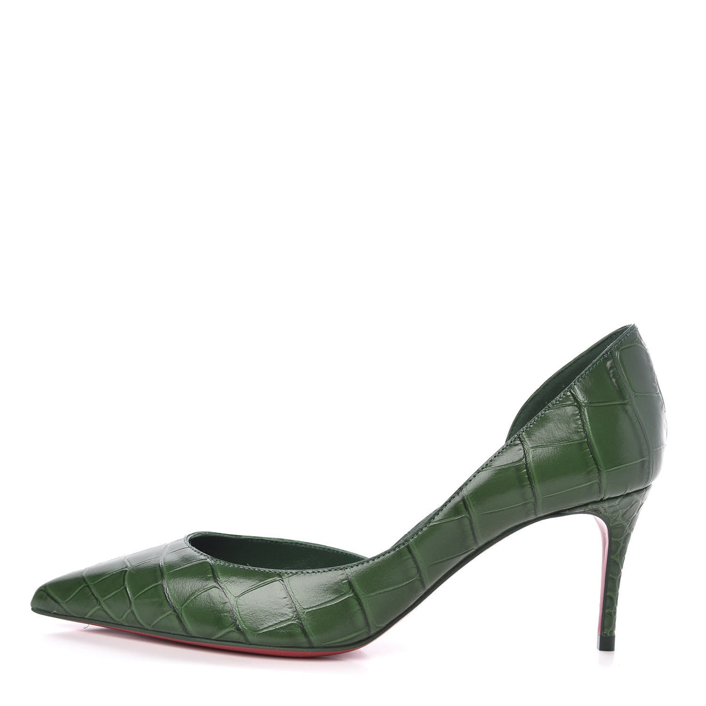 Calfskin Alligator Embossed Iriza 70 Pumps 35 Canopee