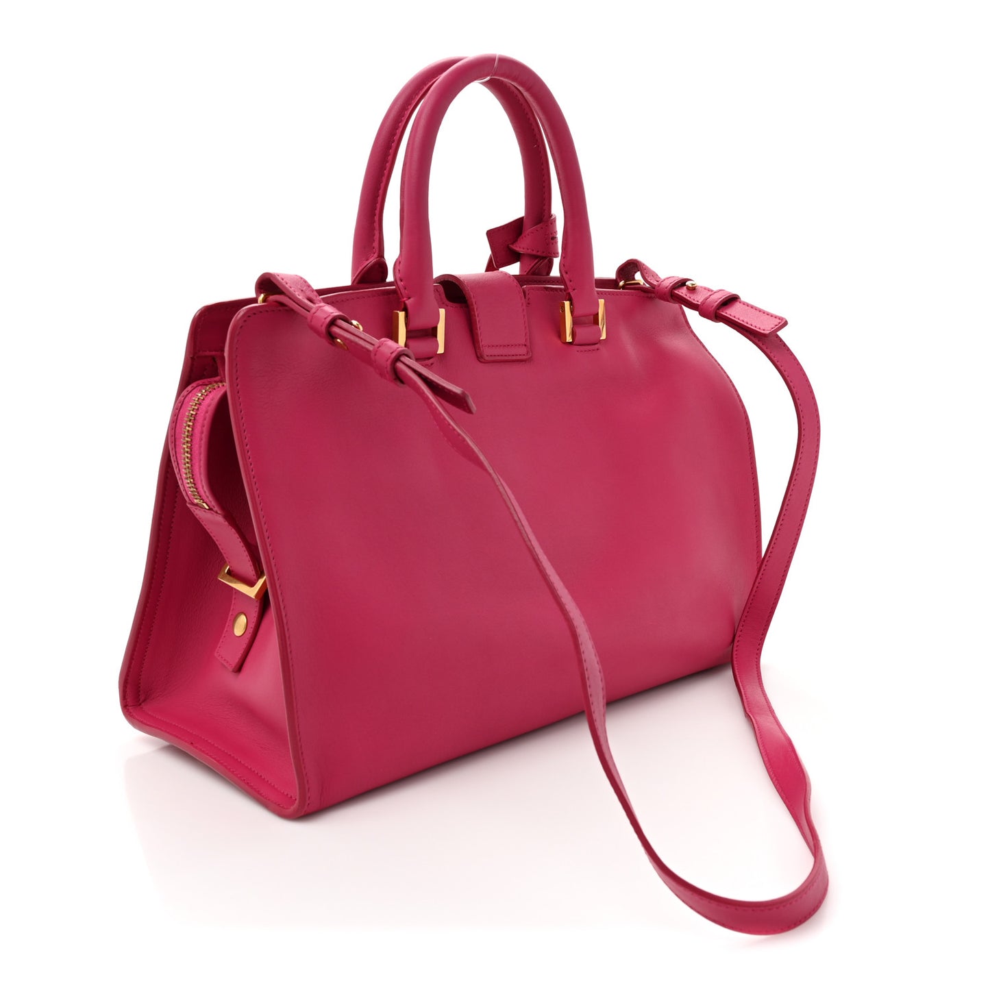 Calfskin Small Classic Y Cabas Fuchsia