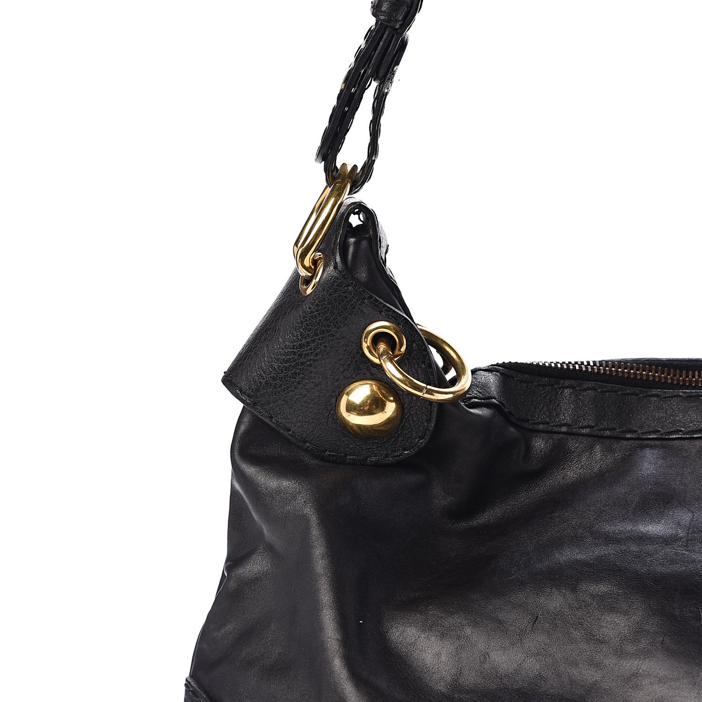 Calfskin Babouska Hobo Black