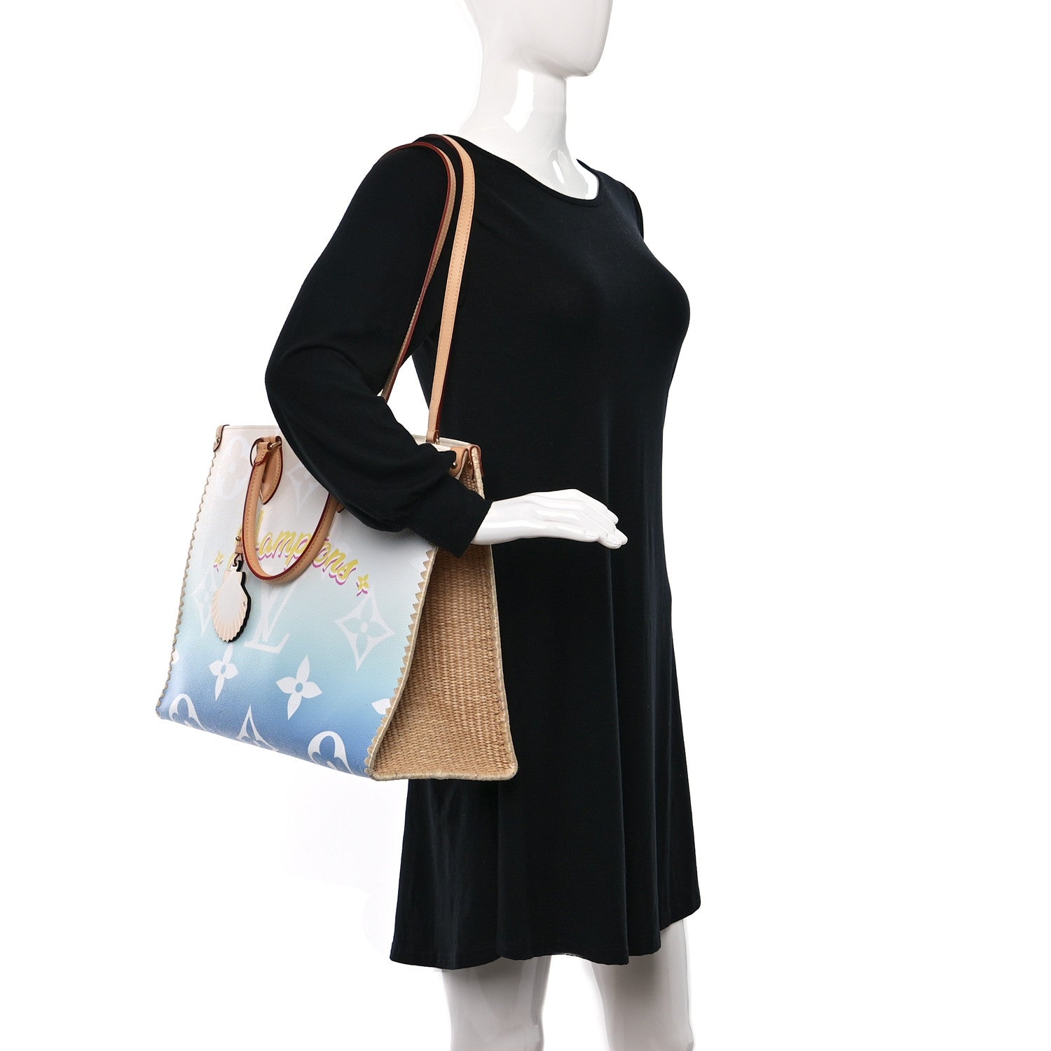 Louis Vuitton Monogram Giant Raffia Hamptons By The Pool Onthego GM Blue 2 of 8