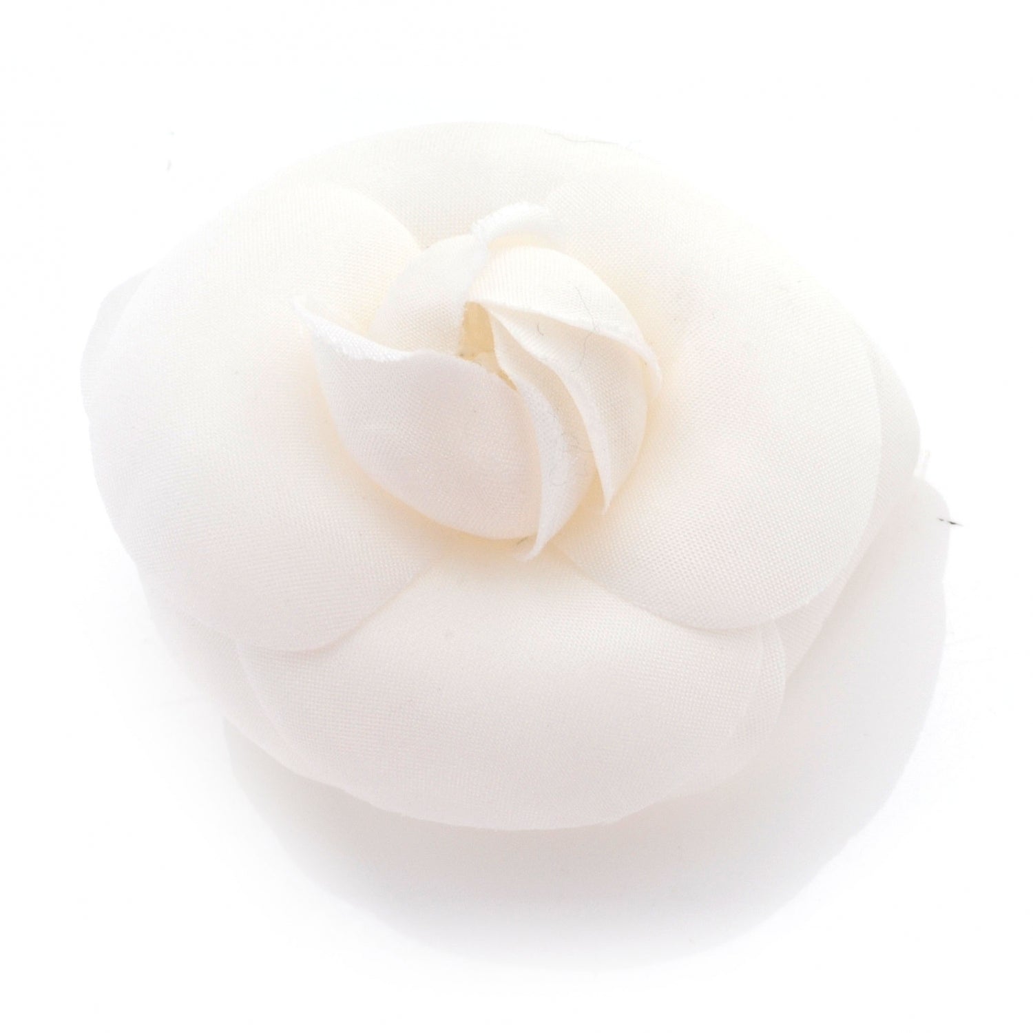 Chanel Satin Small Camellia Pin Brooch White 44284 – FASHIONPHILE